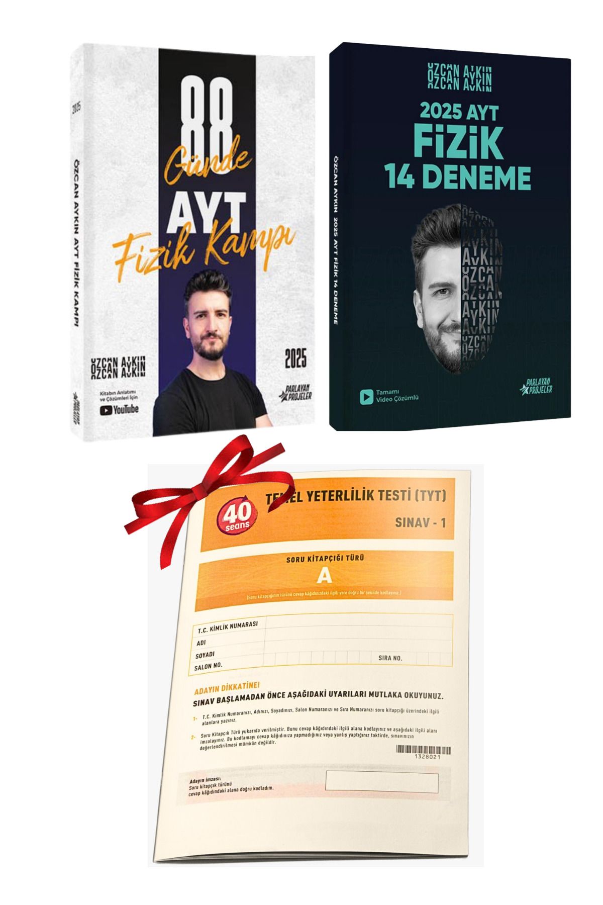 Özcan Aykın 2025 88 Günde AYT Fizik Kampı Video Ders Takip Kitabı + AYT Fizik 14 Deneme (Hediyeli)