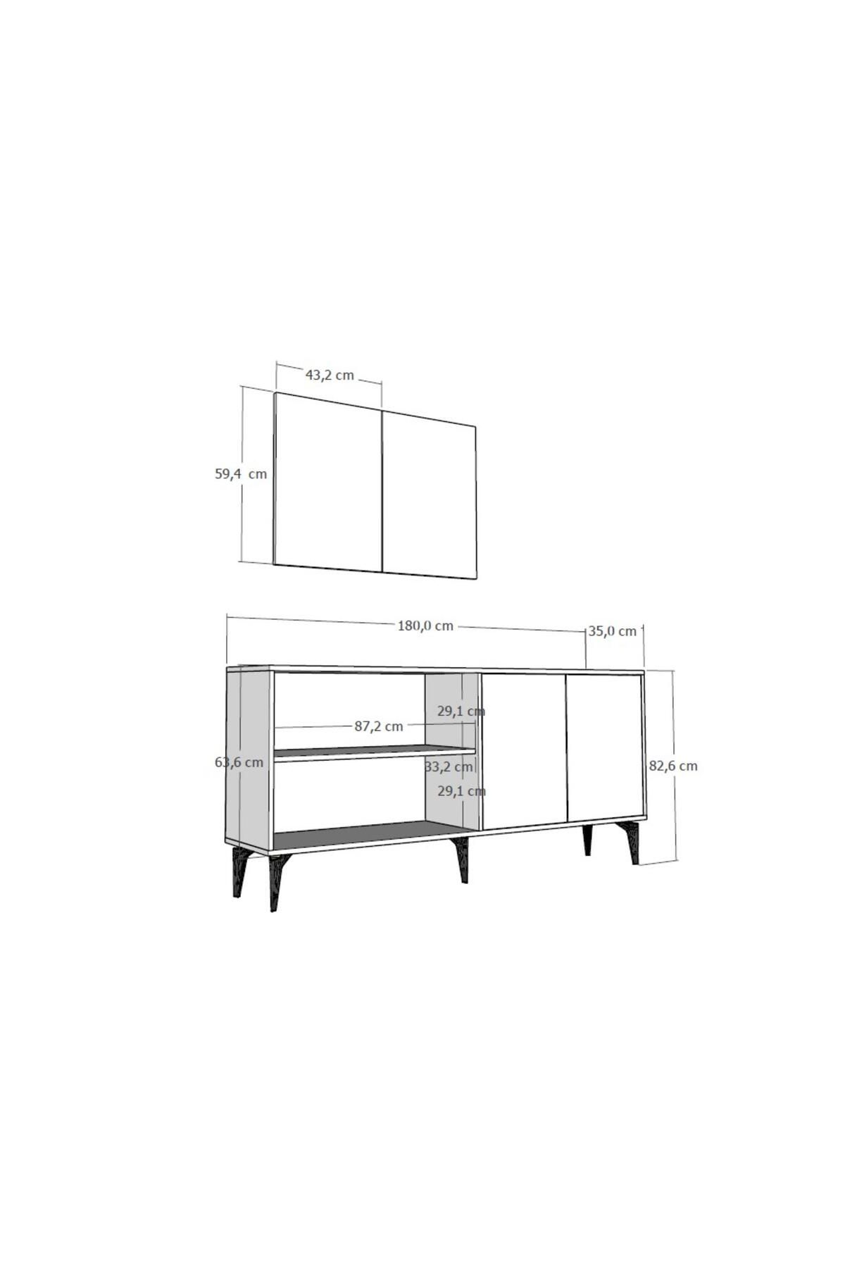 Figoraa 180 Cm Konsol (KX180) Antrasit-efesmermer