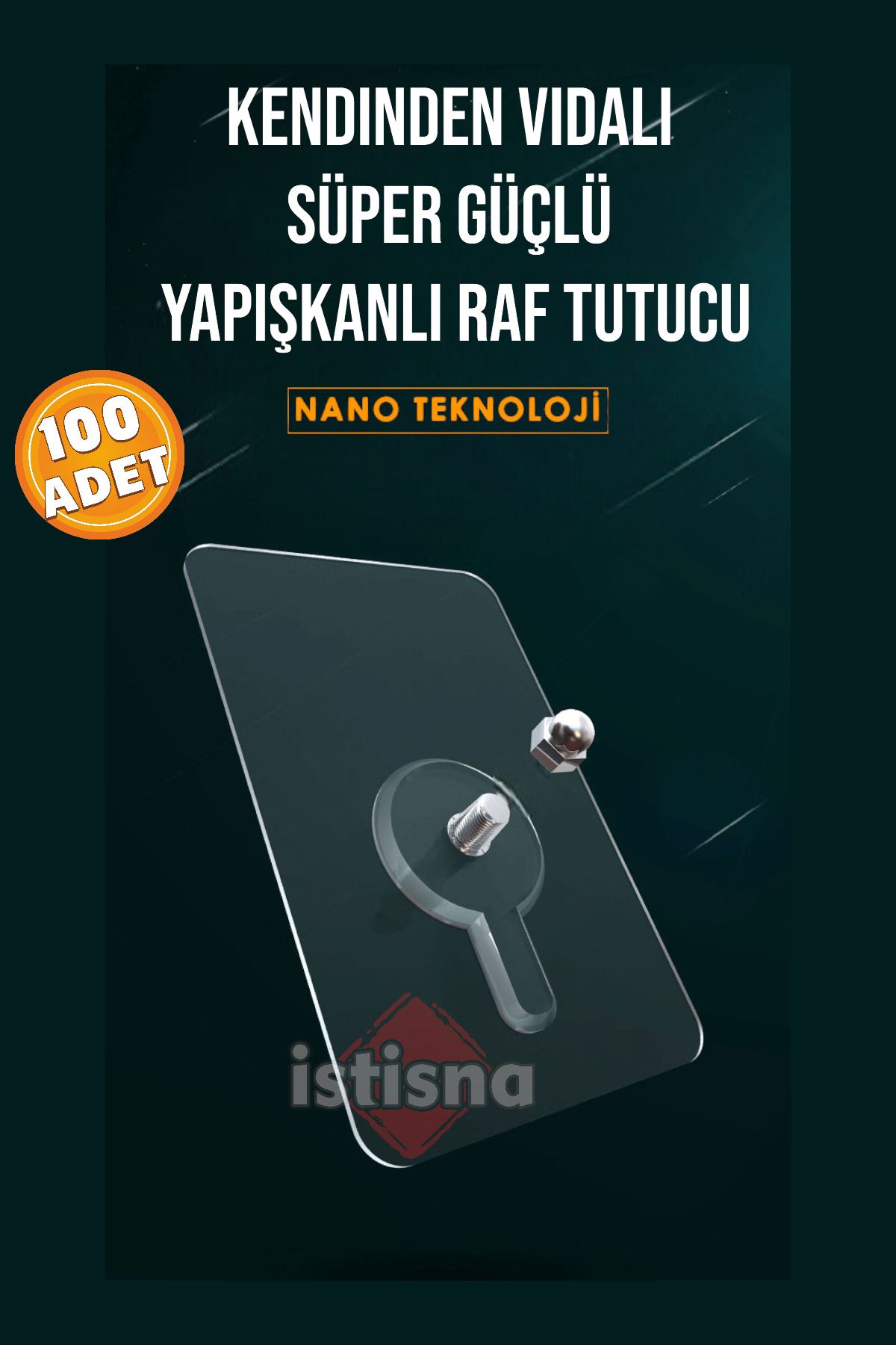 İstisna100 Adet Vidalı SüperGüçlü Şeffaf Çerç...