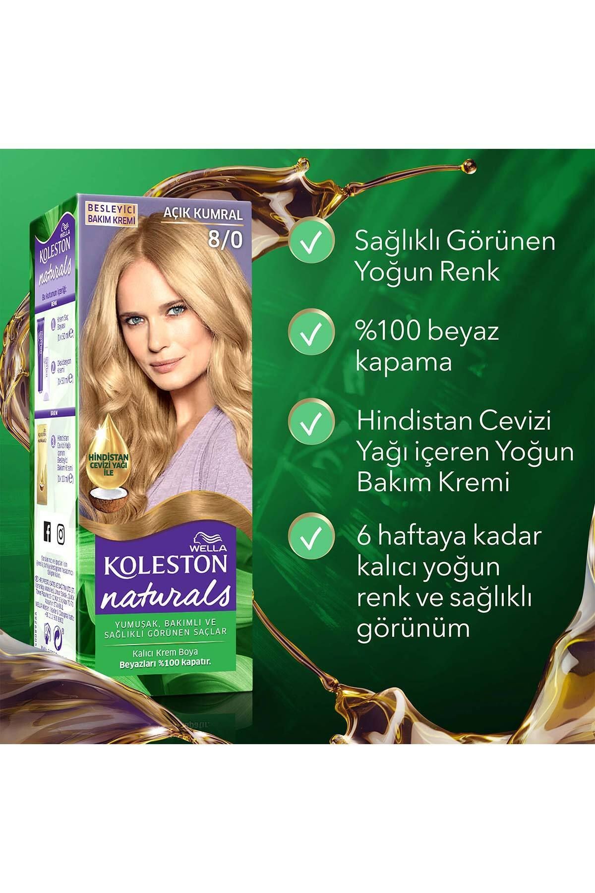 Koleston Saç Boyası Naturals 8/0 Açık Kumral