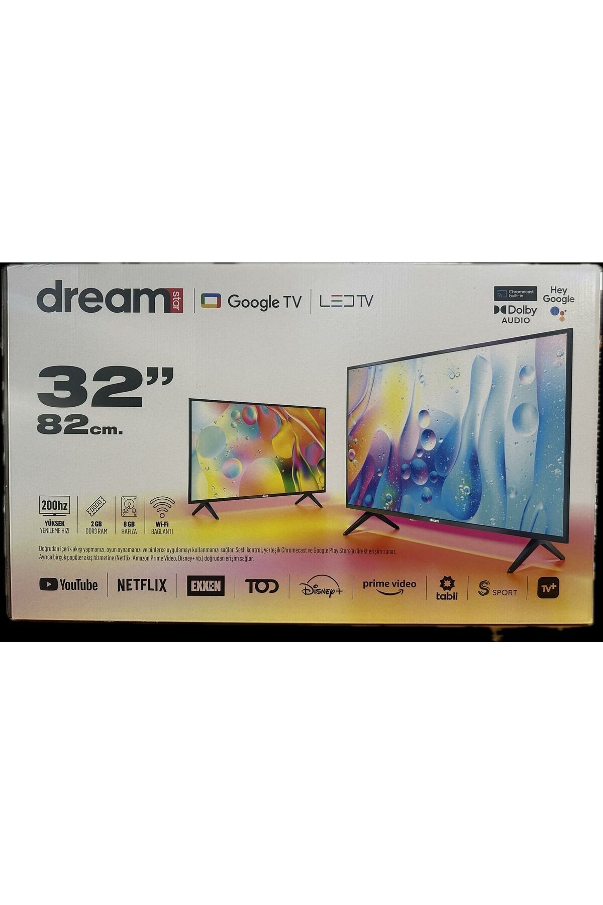 Dreamstar32'' 82CM SMARTGOOGLE TV UYDULU LED...