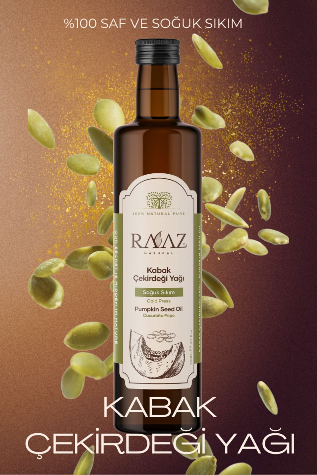 Kabak Çekirdeği Yağı 250 ml Pumpkin Seed Oil