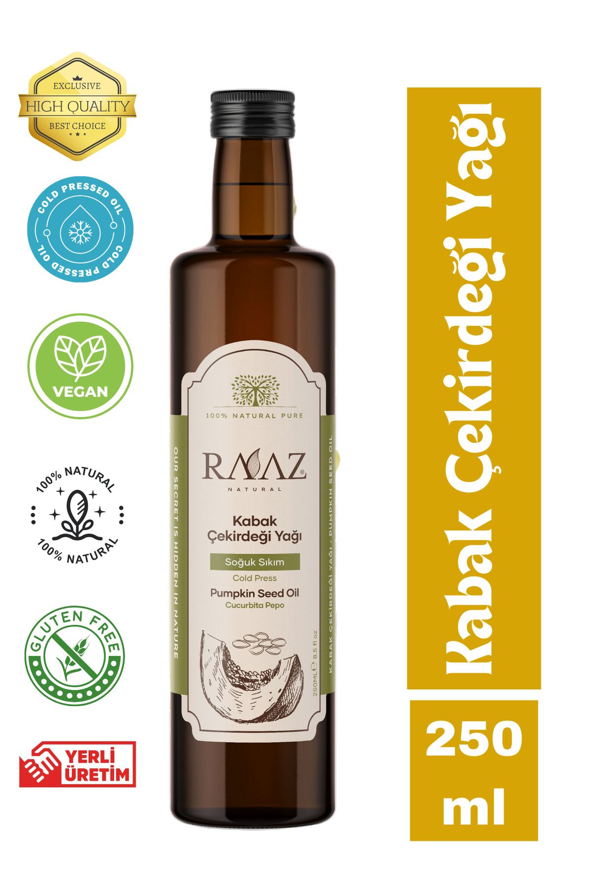 RAAZKabak Çekirdeği Yağı 250ml Pumpkin Seed O...