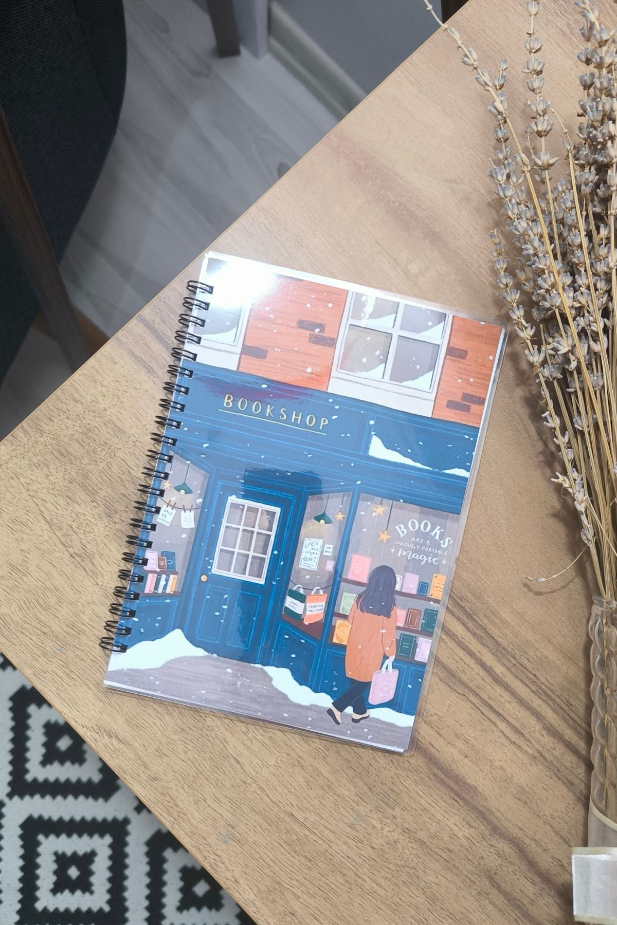 Mavi Bookshop Kitap Günlüğüm , 50yaprak /100 sayfa ,a5, Okuma Günlüğü,defter,notepad, Telli Defter