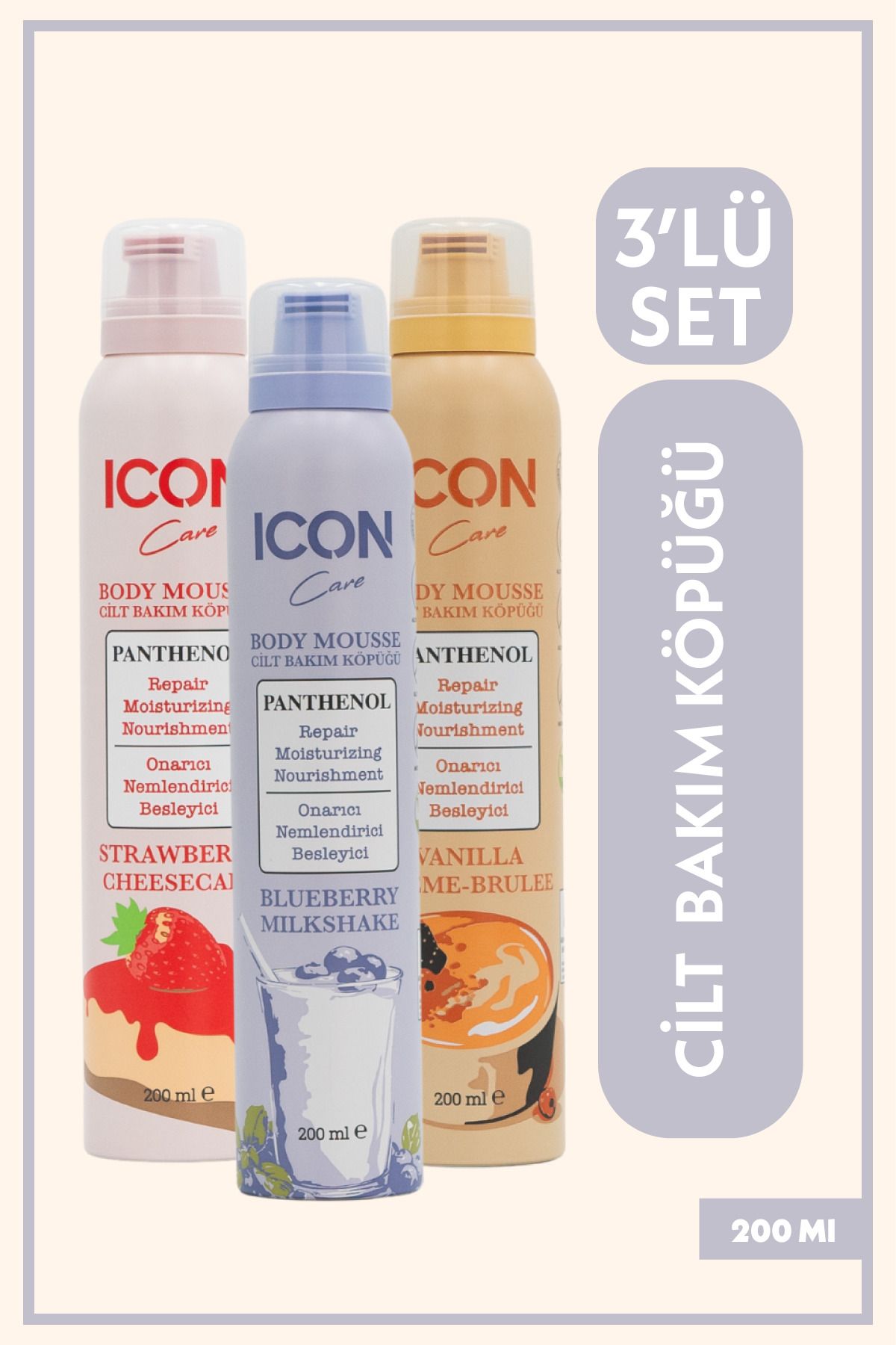 iconcare ICON Care CİLT BAKIMKÖPÜĞÜ 3'LÜ SET