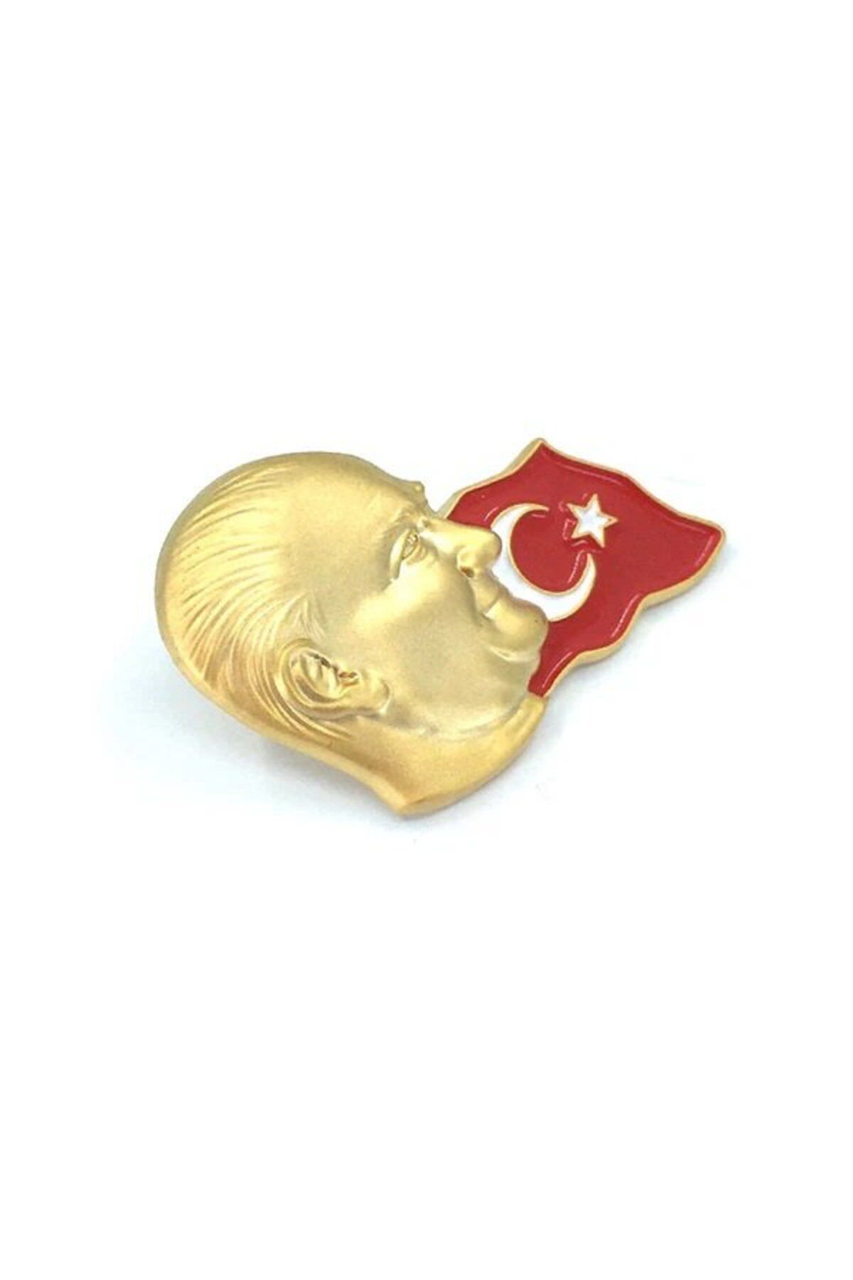 Atatürk Türk Bayrakğı Altın Rozet