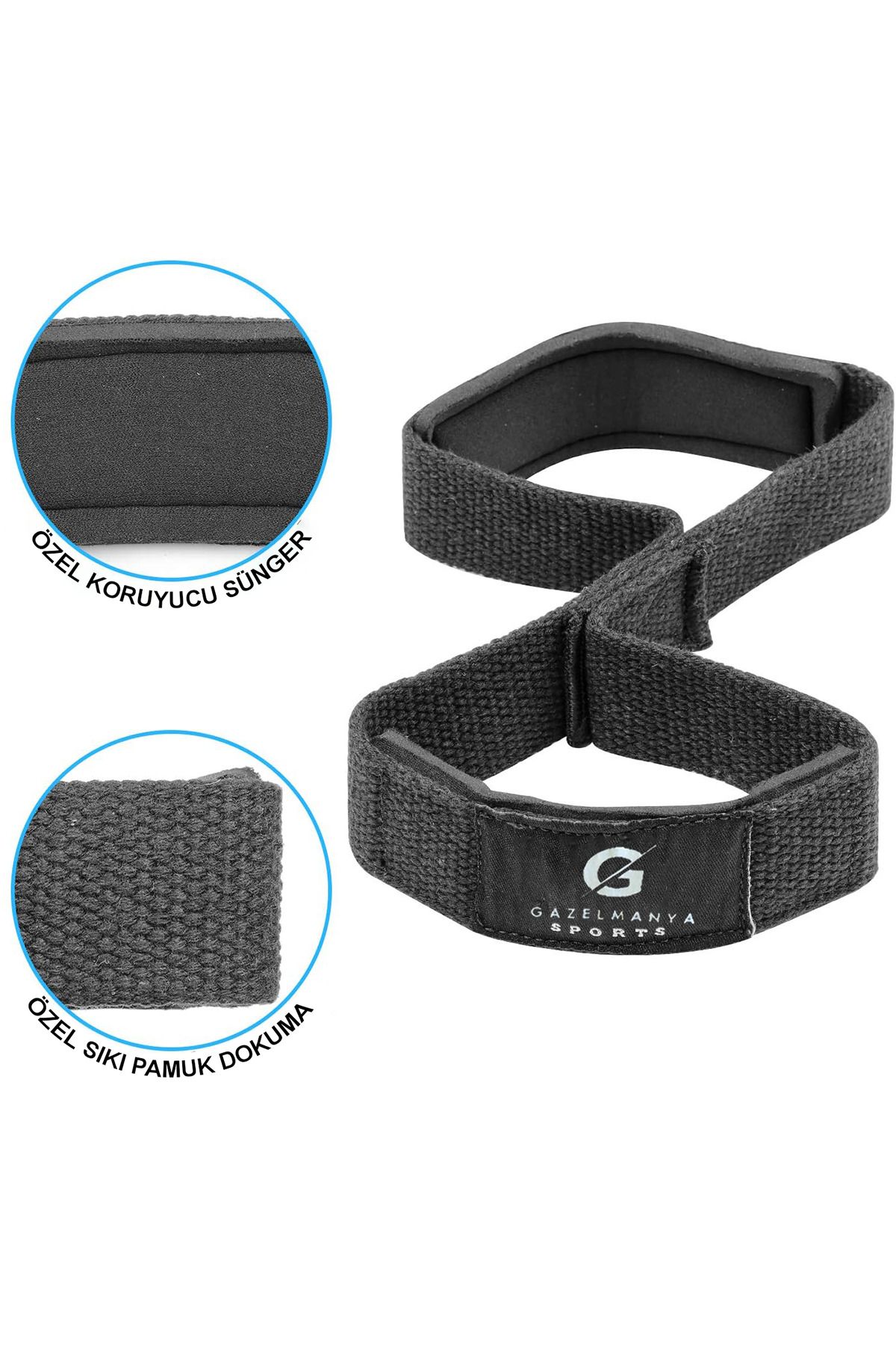 8 Loop Lifting Straps Ağırlık Kayışı , Halter Kayışı Ağırlık Kaldırma Kayışı, Straps 2'li Paket