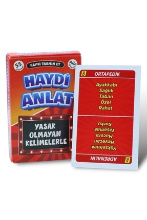 Haydi Anlat Kart Oyunu Zeka Akıl Strateji Yasak Olmayan Kelimelerle Anlat 55 Kart Image 0