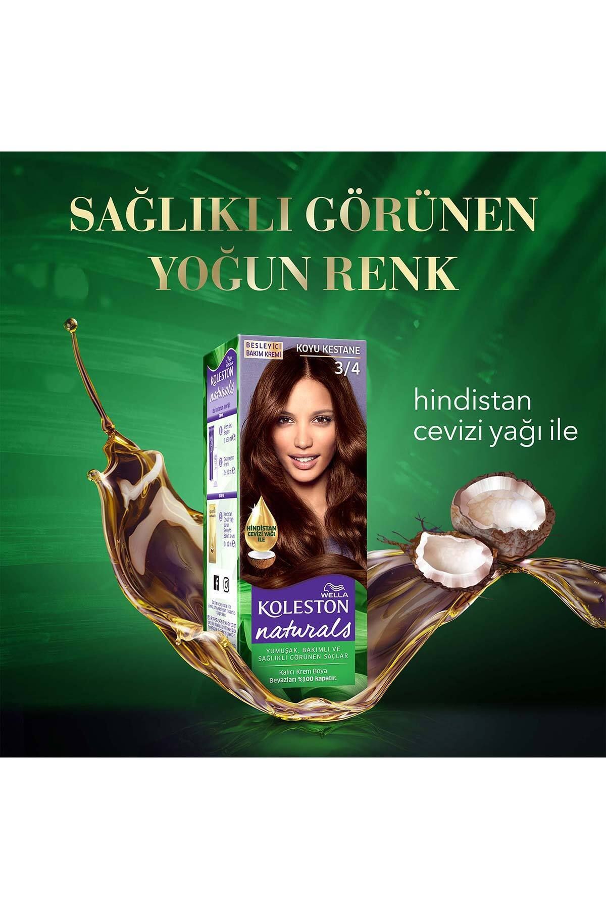 Koleston Naturals Saç Boyası 3/4 Koyu Kestane