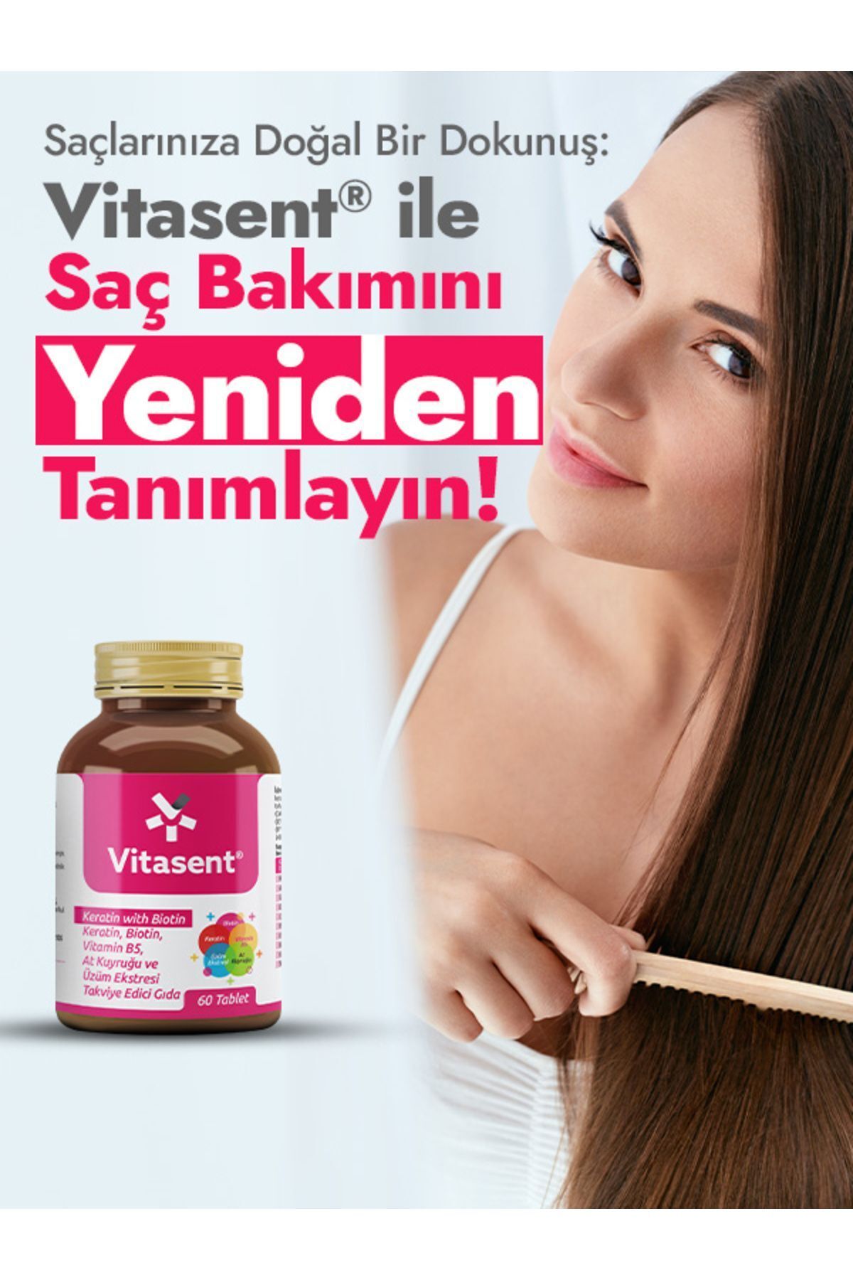 Vitasent Keratin Biotin 60 Tablet