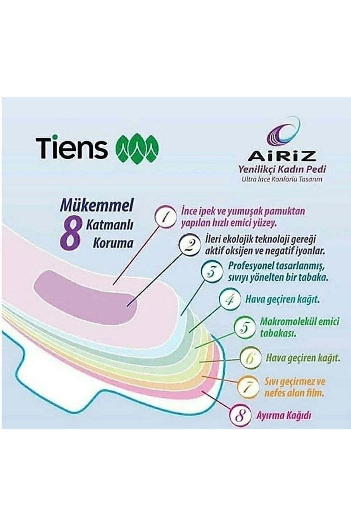 Tiens Airiz Hijyenik Ped 6'lı Set