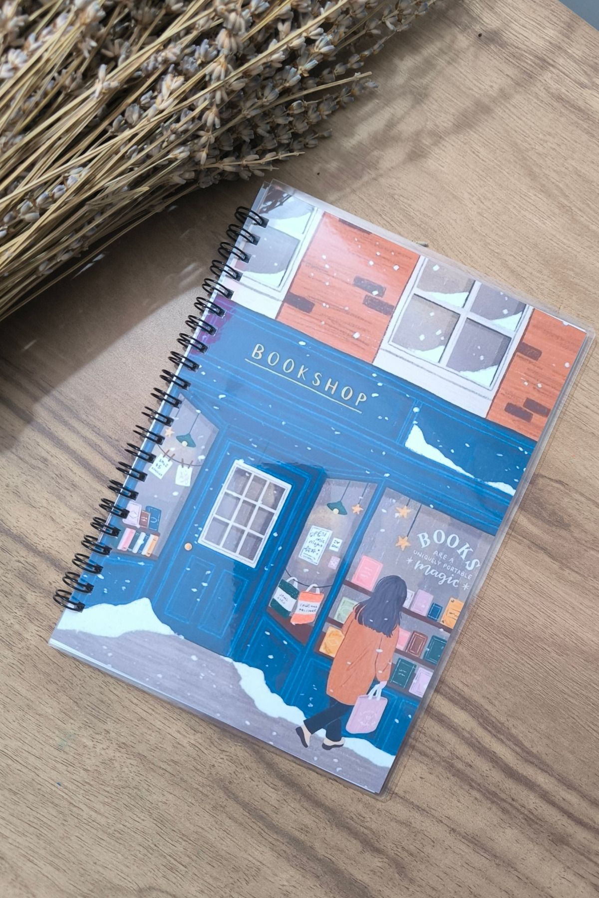 Mavi Bookshop Kitap Günlüğüm , 50yaprak /100 sayfa ,a5, Okuma Günlüğü,defter,notepad, Telli Defter