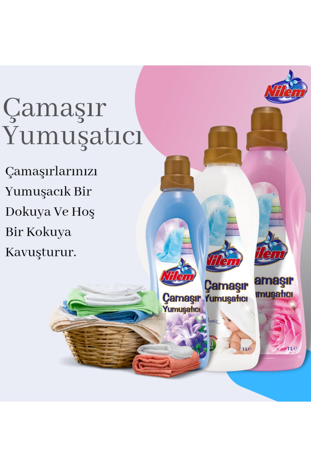 Konsantre Çamaşır Yumuşatıcısı Pembe 1 L