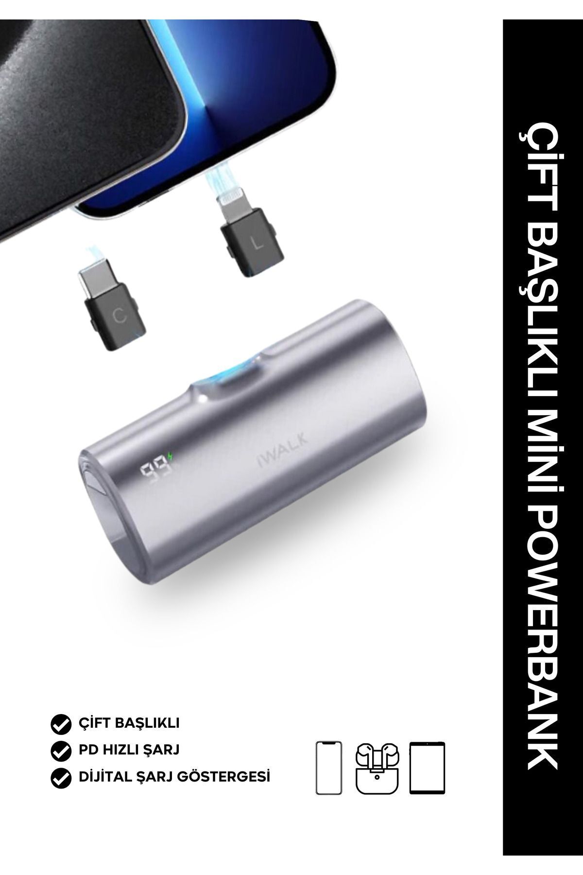 avnr Başlıklı ( Andorid & Ios) Mini Powerbank 5000mah Lpx001 rnva 1034239