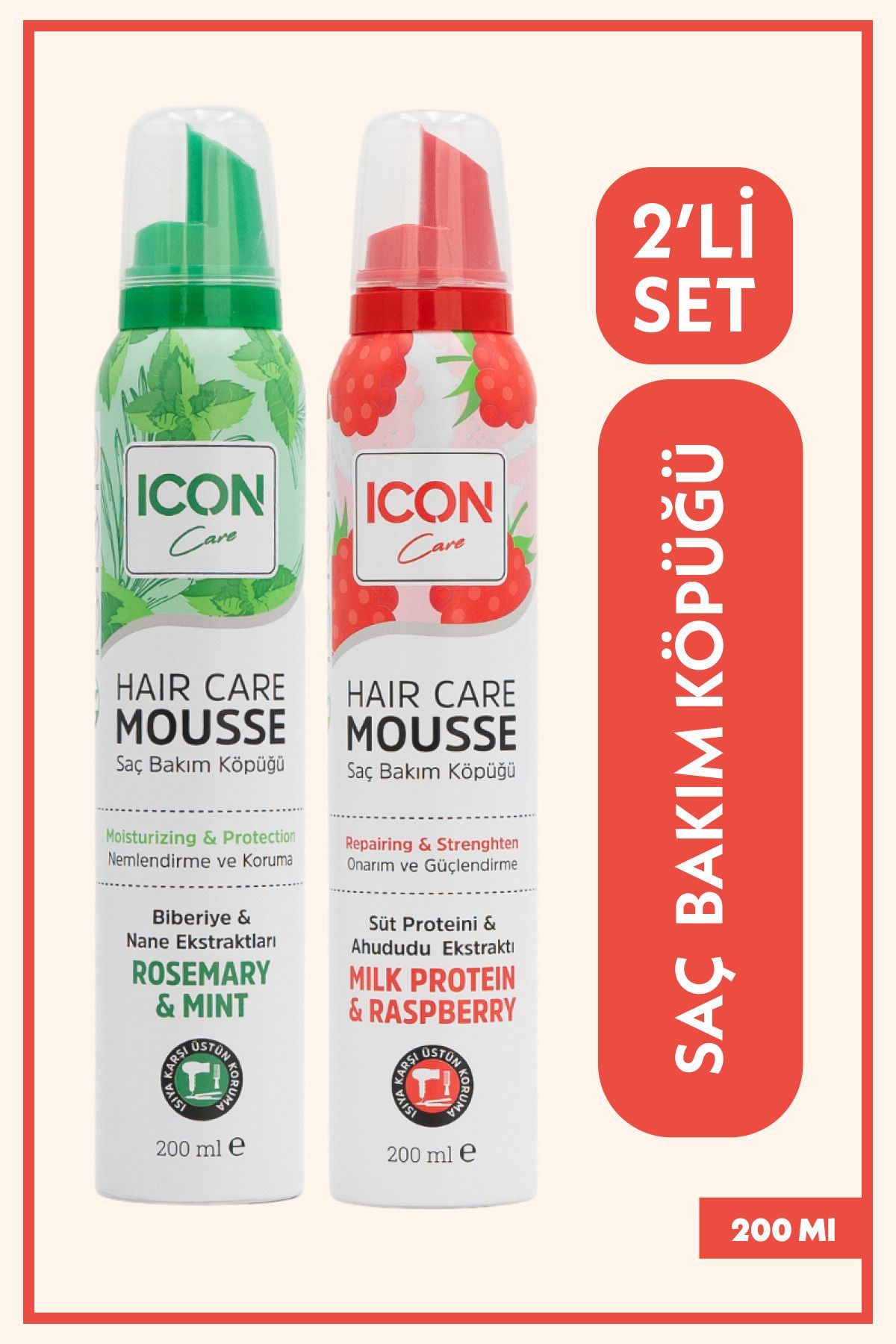 iconcare ICON Care SAÇ BAKIMKÖPÜĞÜ 2'Lİ SET