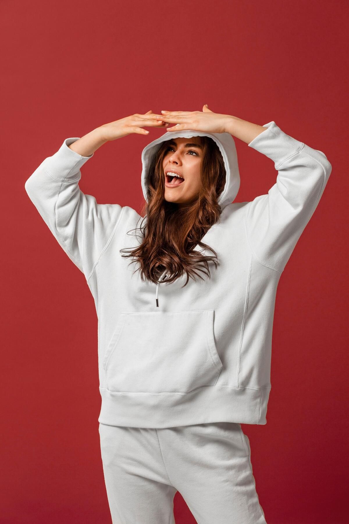 Unisex Oversize Kanguru Cep Detaylı Fermuarsız Sweat