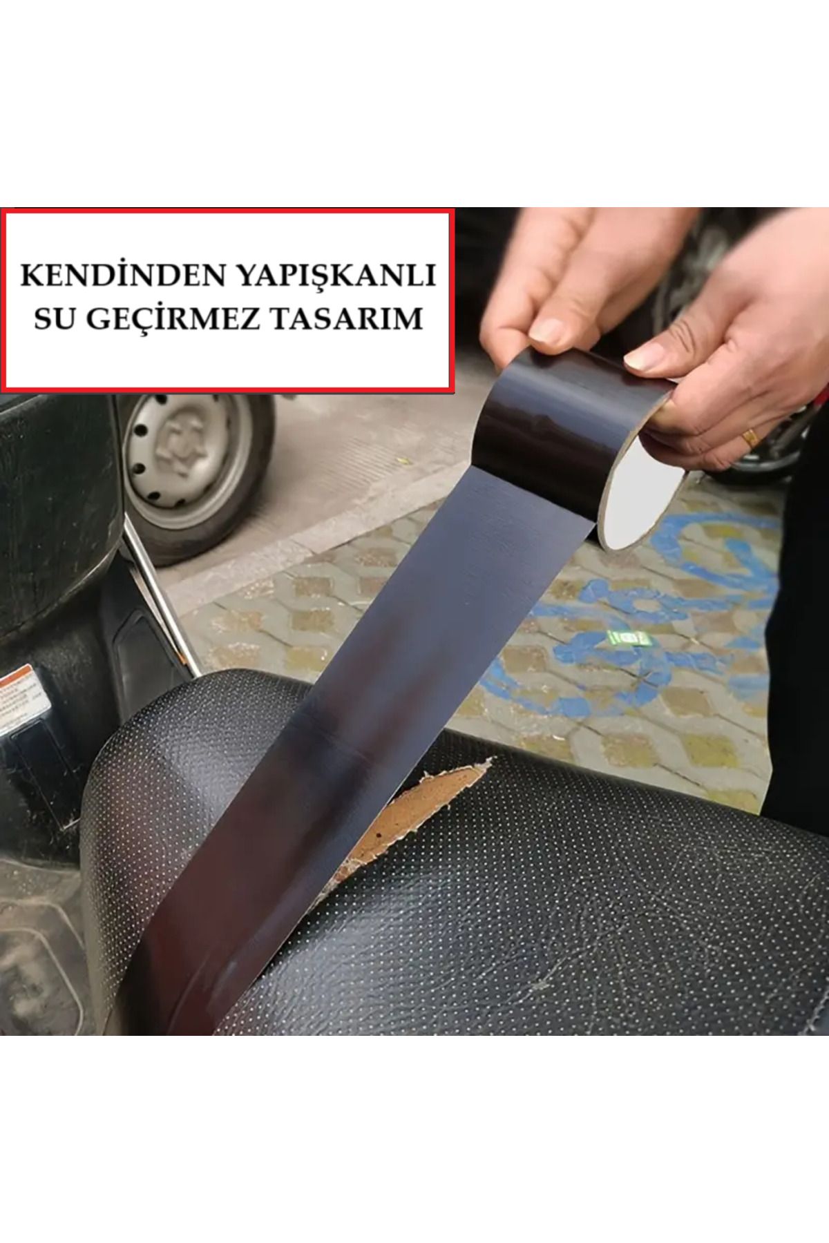 BreenPVC Su Geçirmez DeriTamir Bandı - Motosi...