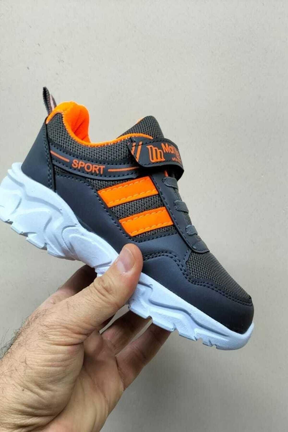 Lastikli Cırtlı Yumuşak Esnek Hafif Nefes Alabilen Unisex File Çocuk Sneaker Spor Ayakkabı