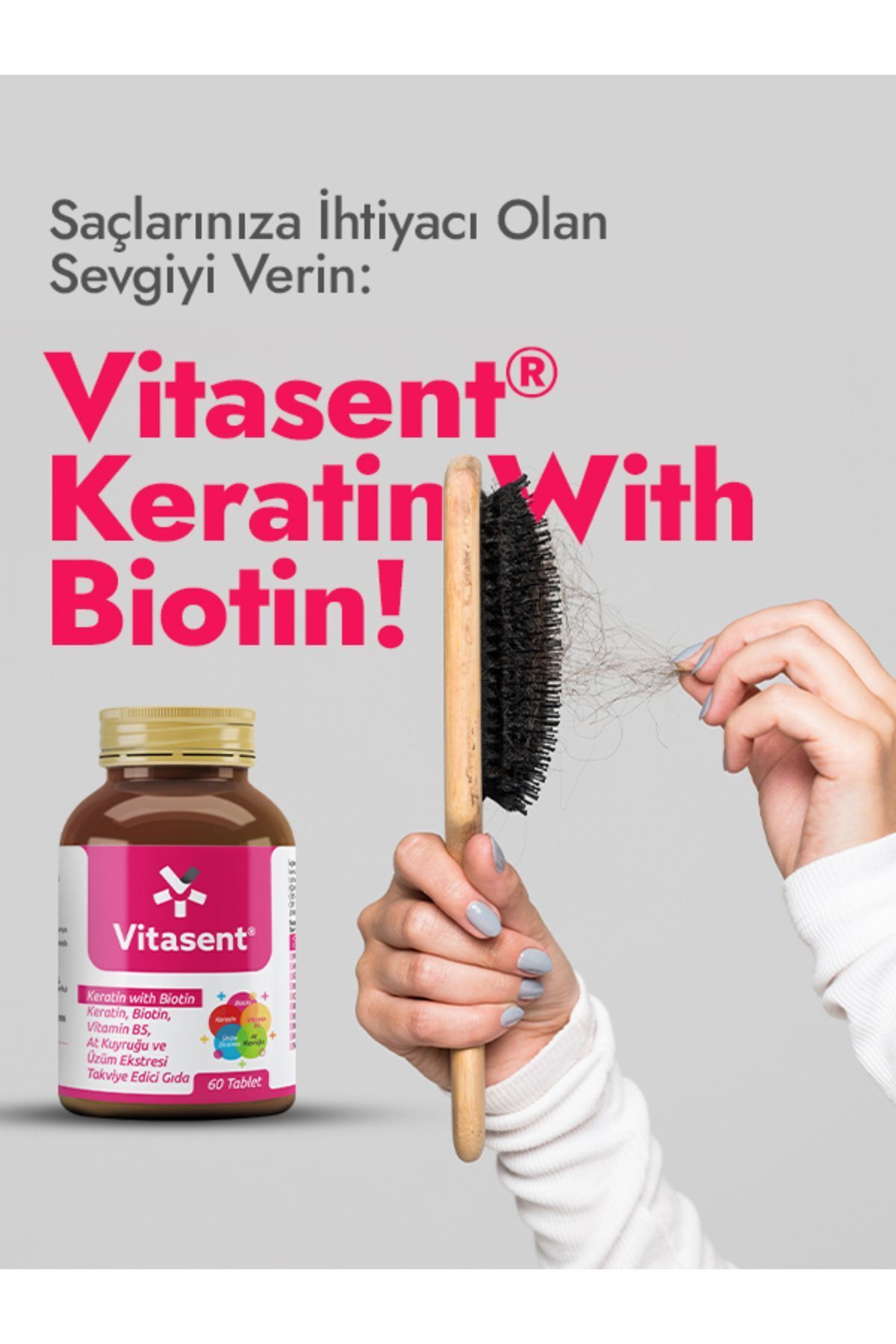 Vitasent Keratin Biotin 60 Tablet