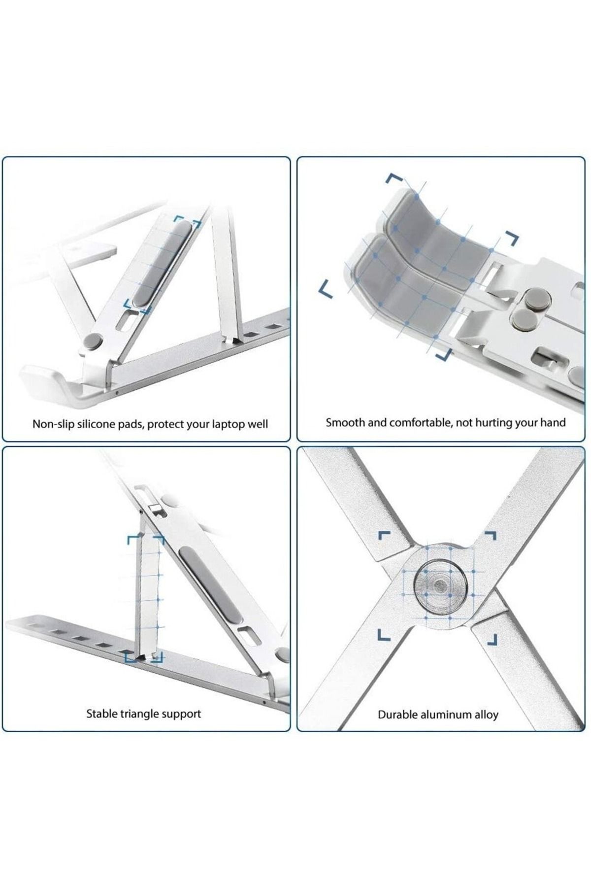 Fxn-ww Ergonomik Yükseltici Aparat Metal Katlanabilir Kaymaz Kitap Okuma Ve Bilgisayar Standı