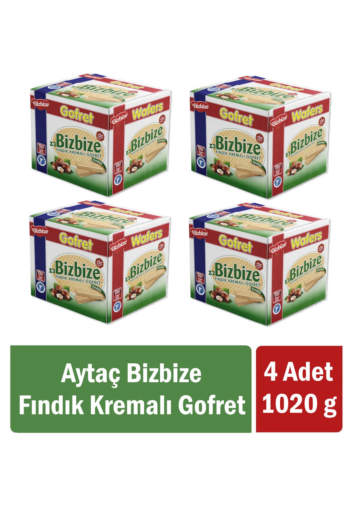 AytaçBizbize Fındık KremalıGofret 1020 gr x 4...