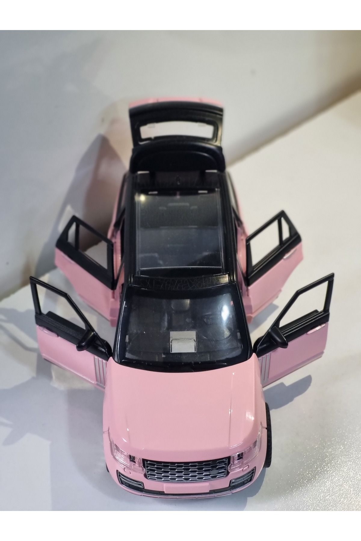 Pembe Renkli Range Rover Jeep  Çek Bırak  Metal Oyuncak Araba 20 cm