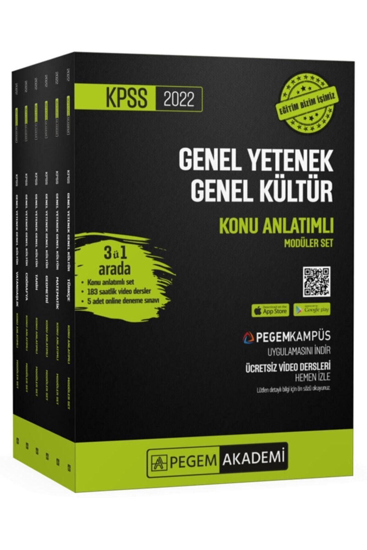 Pegem Akademi Yayıncılık 2022 KPSS Genel Kültür Genel Yetenek Konu Anlatımlı Modüler Set+Güncel Video Dersler+5 Online Deneme