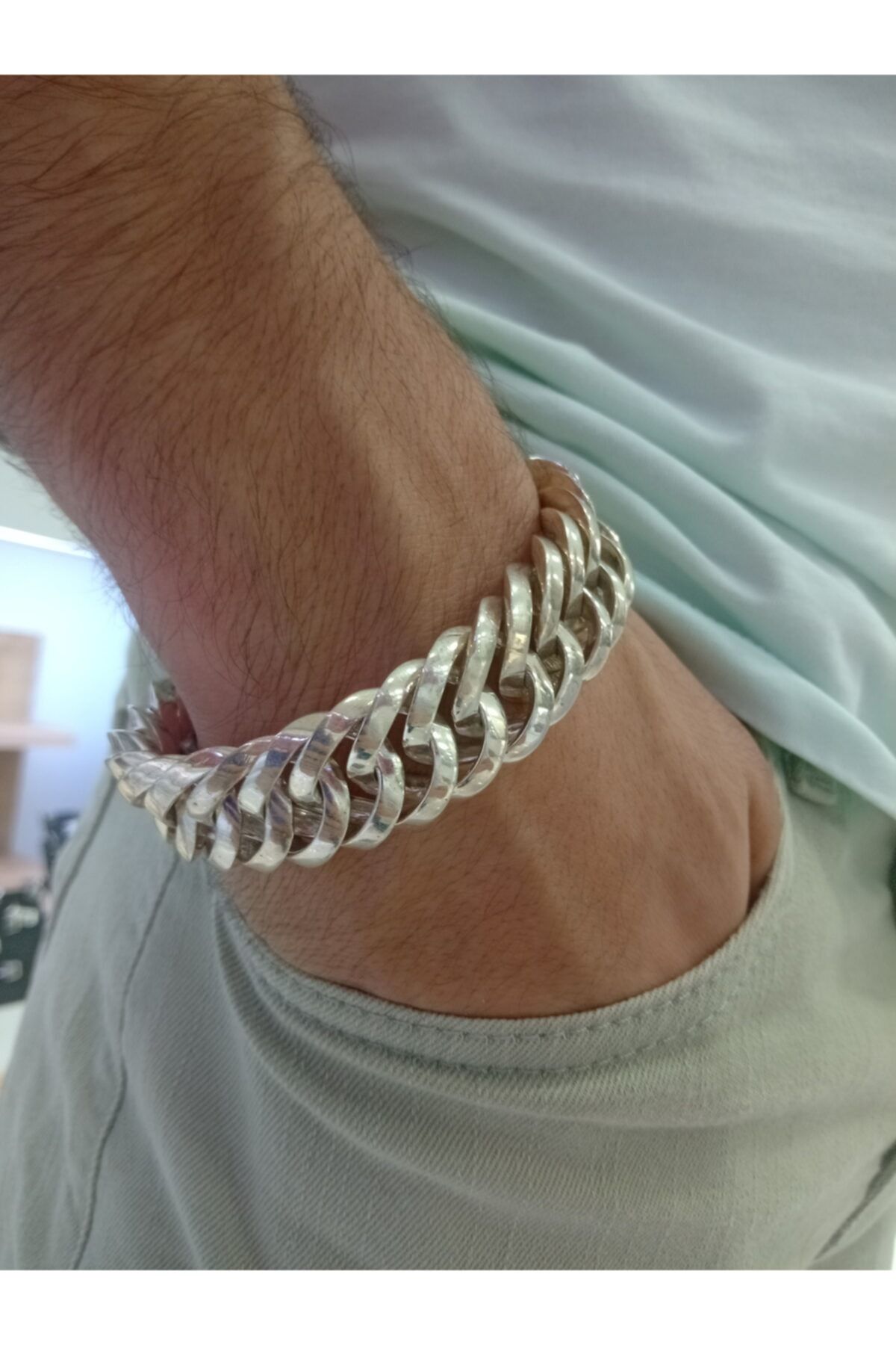 CMJEWELS Erkek Masif 925 Gümüş Bileklik