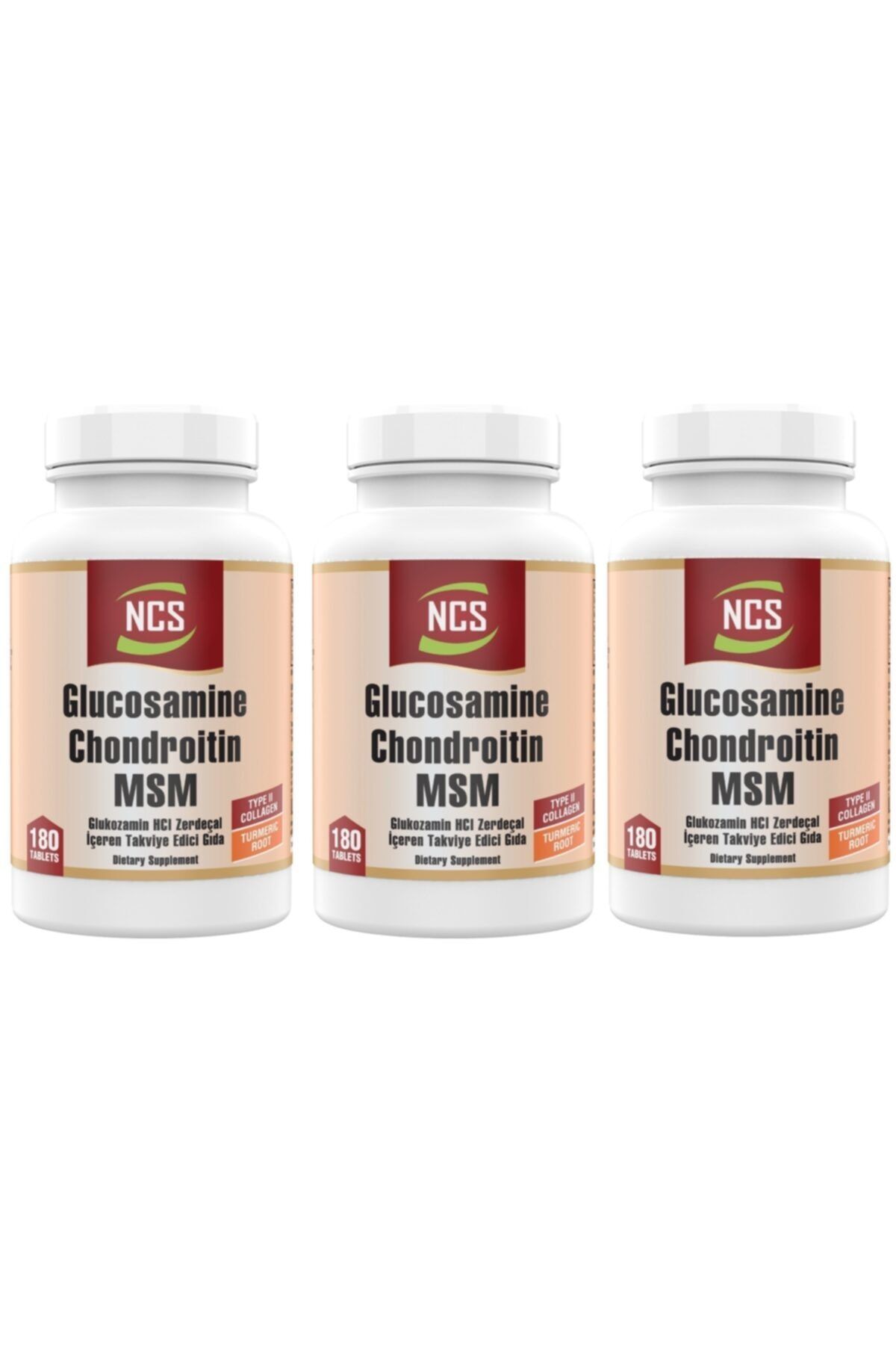 NCS Glucosamine Chondroitin Msm 180 Tablet X 3 Kutu Glukozamin