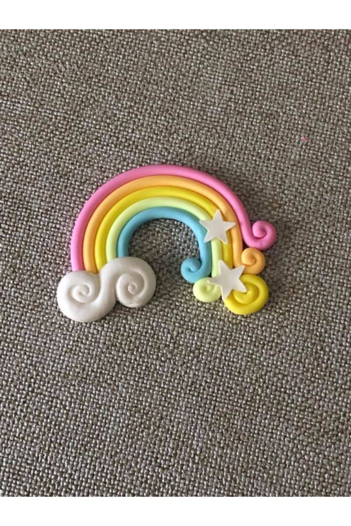 Hasyılmaz Gökkuşağı Şeklinde Mini Yumuşak Pasta Süsü 4x5 Cm