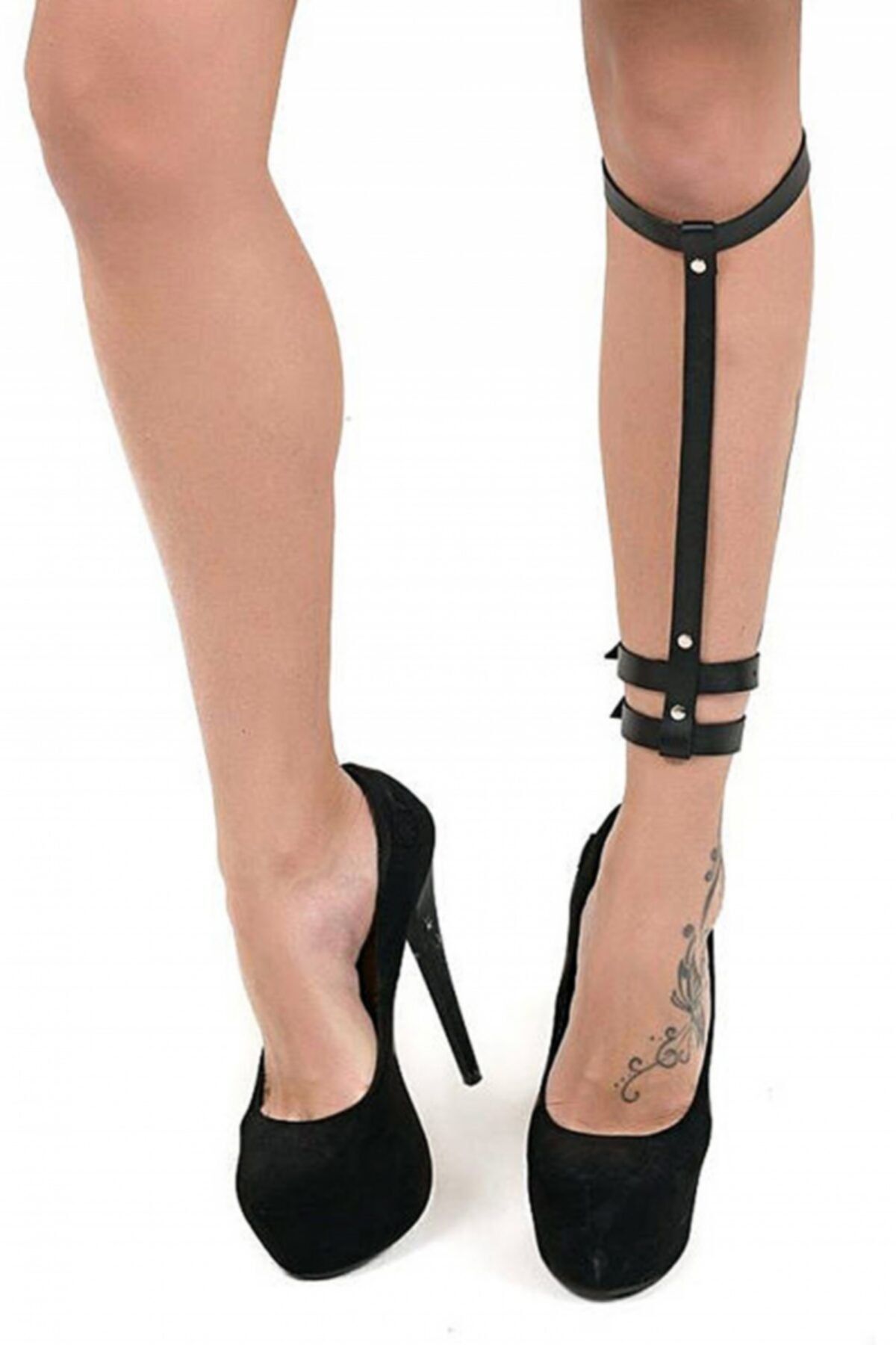 The She Deri İç Giyim Deri Bacak Harness