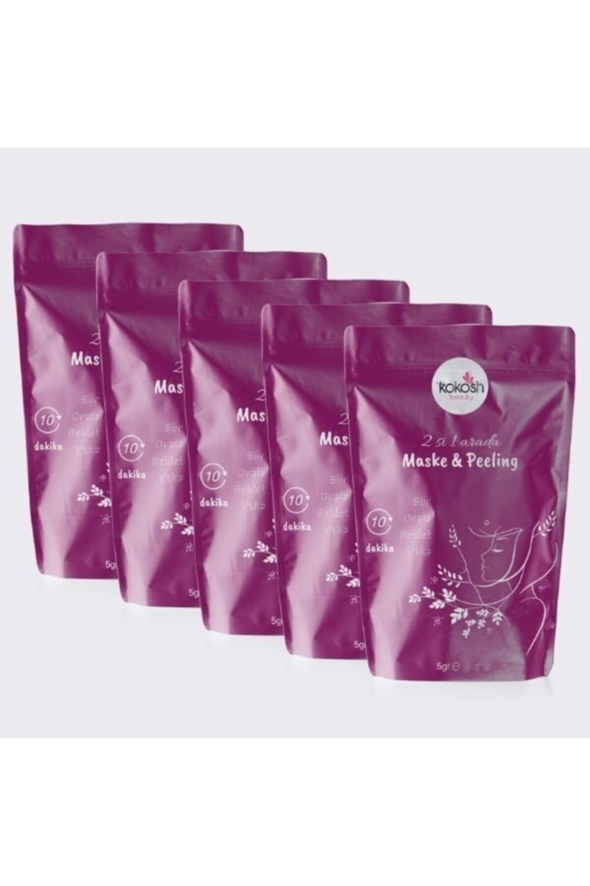 KokoshAbla Doğal Bakım Ürünleri 2si 1 Arada Maske & Peeling(5li)