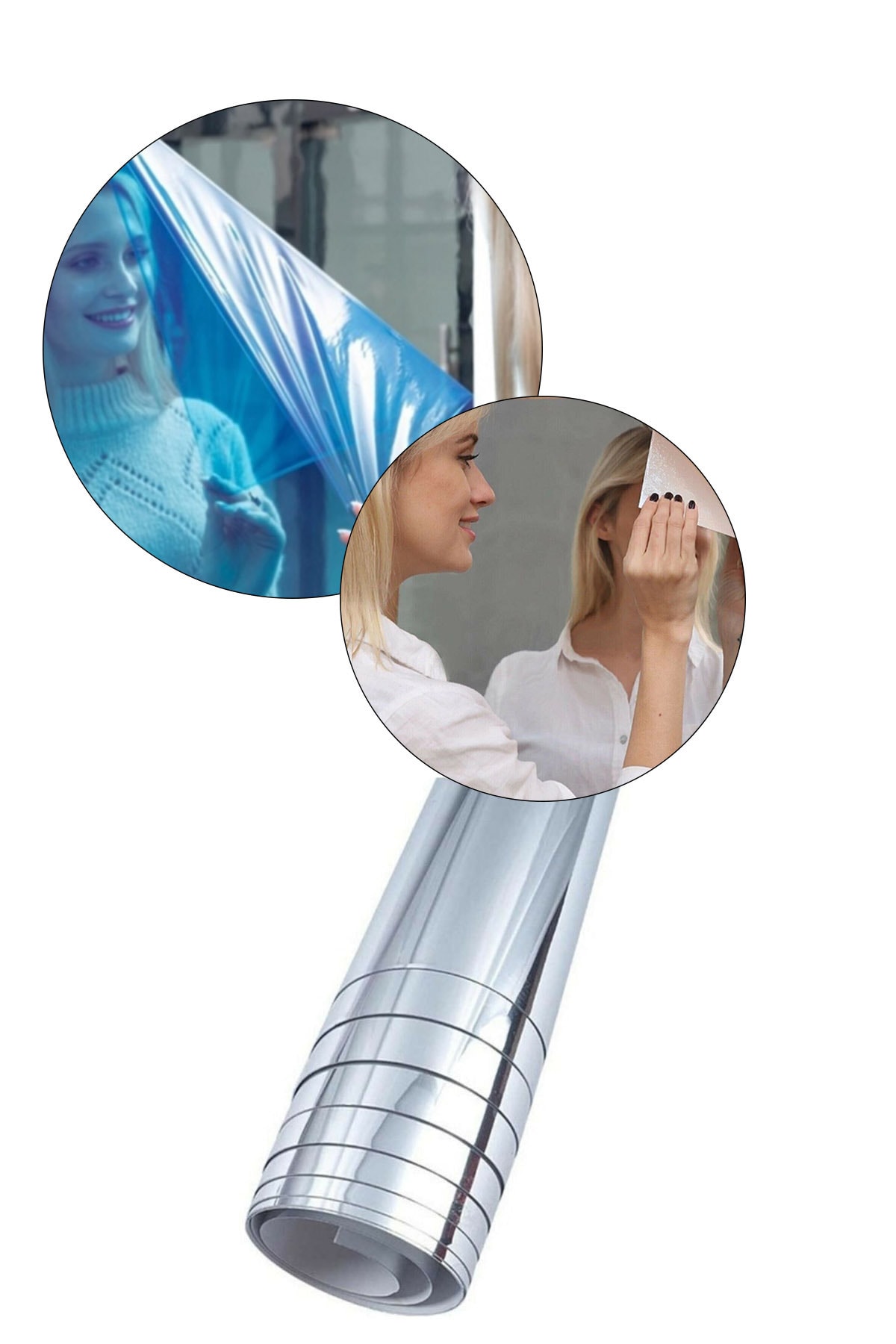 SPRENDA Kendinden Yapışkanlı Makyaj Aynası Kolay Silinebilir Folyo Ayna 100 X 50 Cm