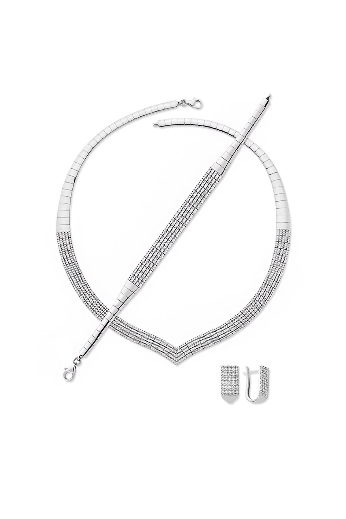 Bilezikci Çavuş 5 Sıra Suyolu Beyaz Altın Set