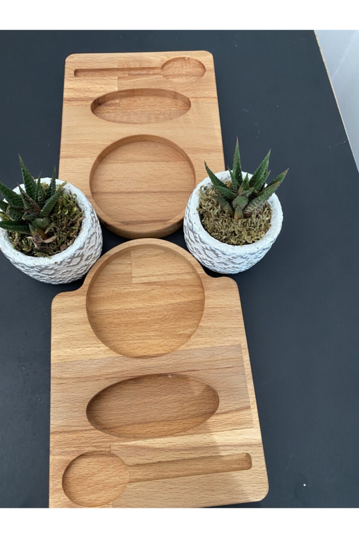 agac sunum Oval Ahşap Bardak Altlığı