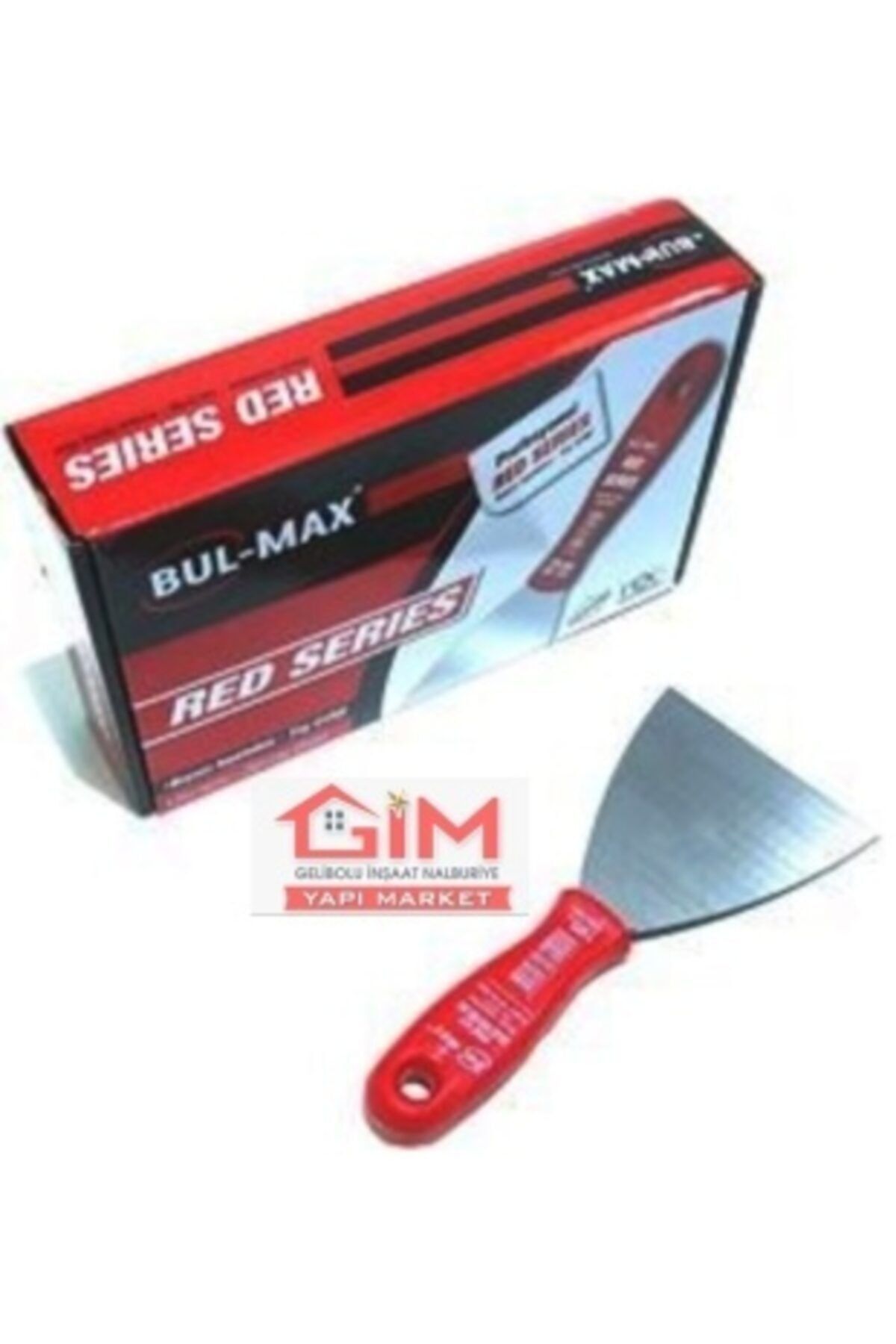 GİM bulmax Kırmızı Saplı Çelik Ispatula 100 Mm Bmx-2592