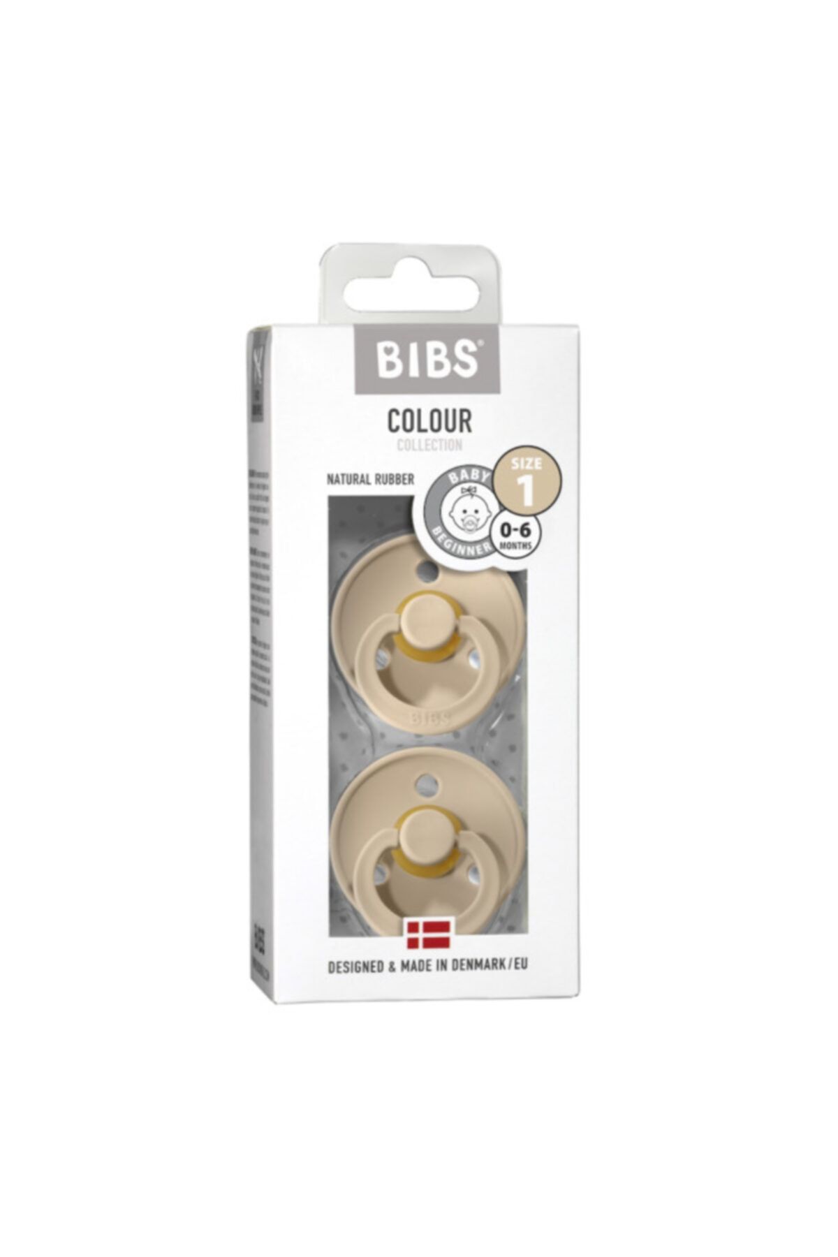 Bibs Clour Ikili Kauçuk Emzik - Vanilla / Vanilla 0-6 Ay