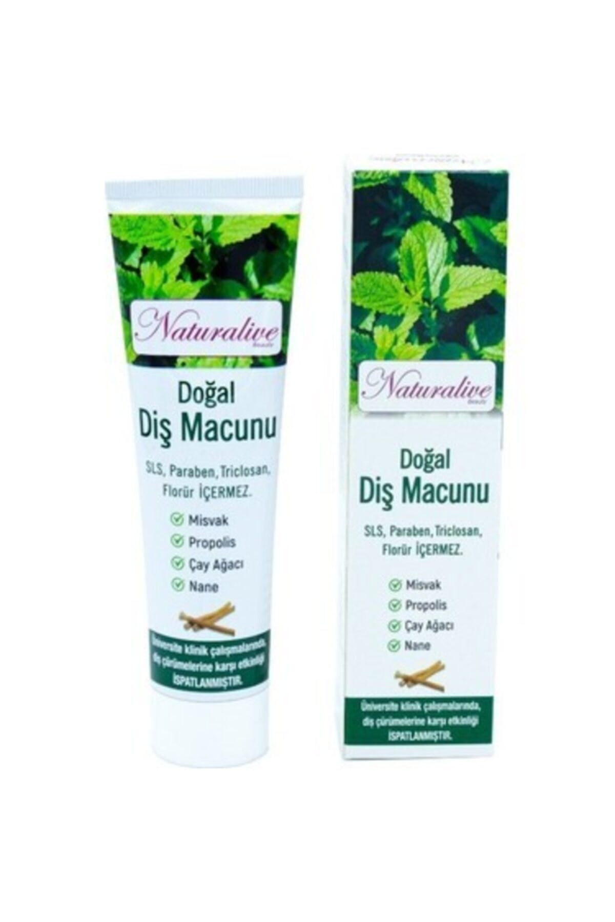naturalive Florürsüz Diş Macunu 100 ml X2