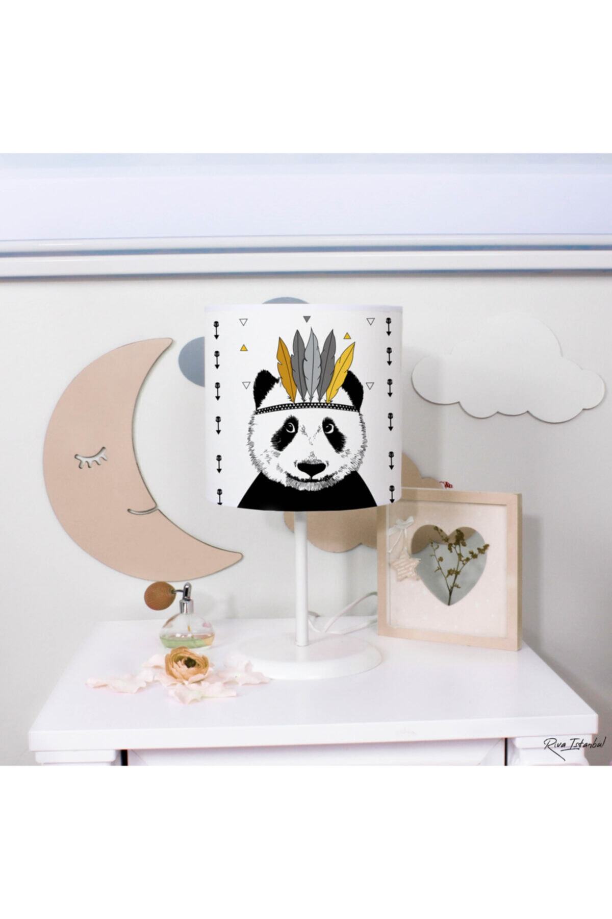 Beshick Iskandinav Panda Beyaz Çocuk Odası Abajur
