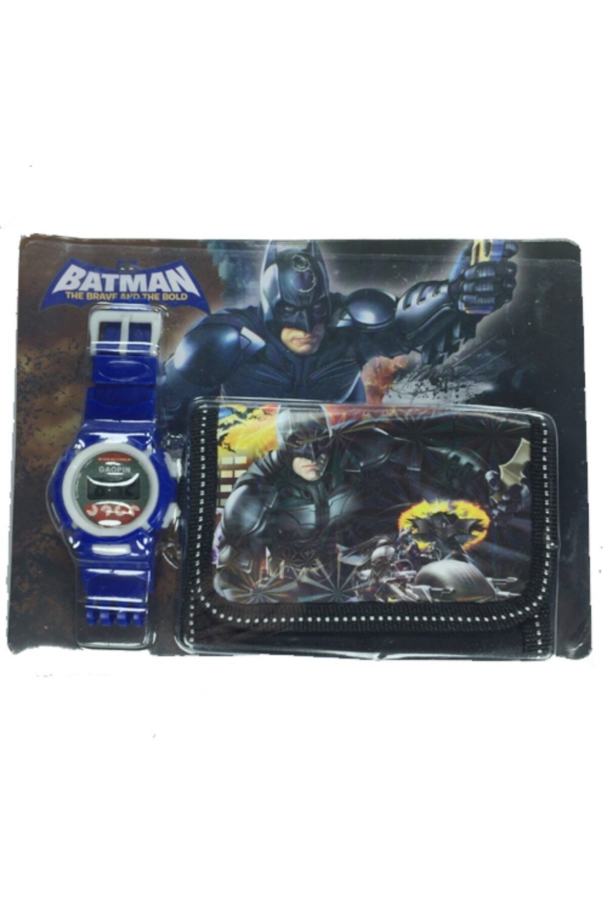 Batman Çocuk Karakterli Saat Cüzdan Seti