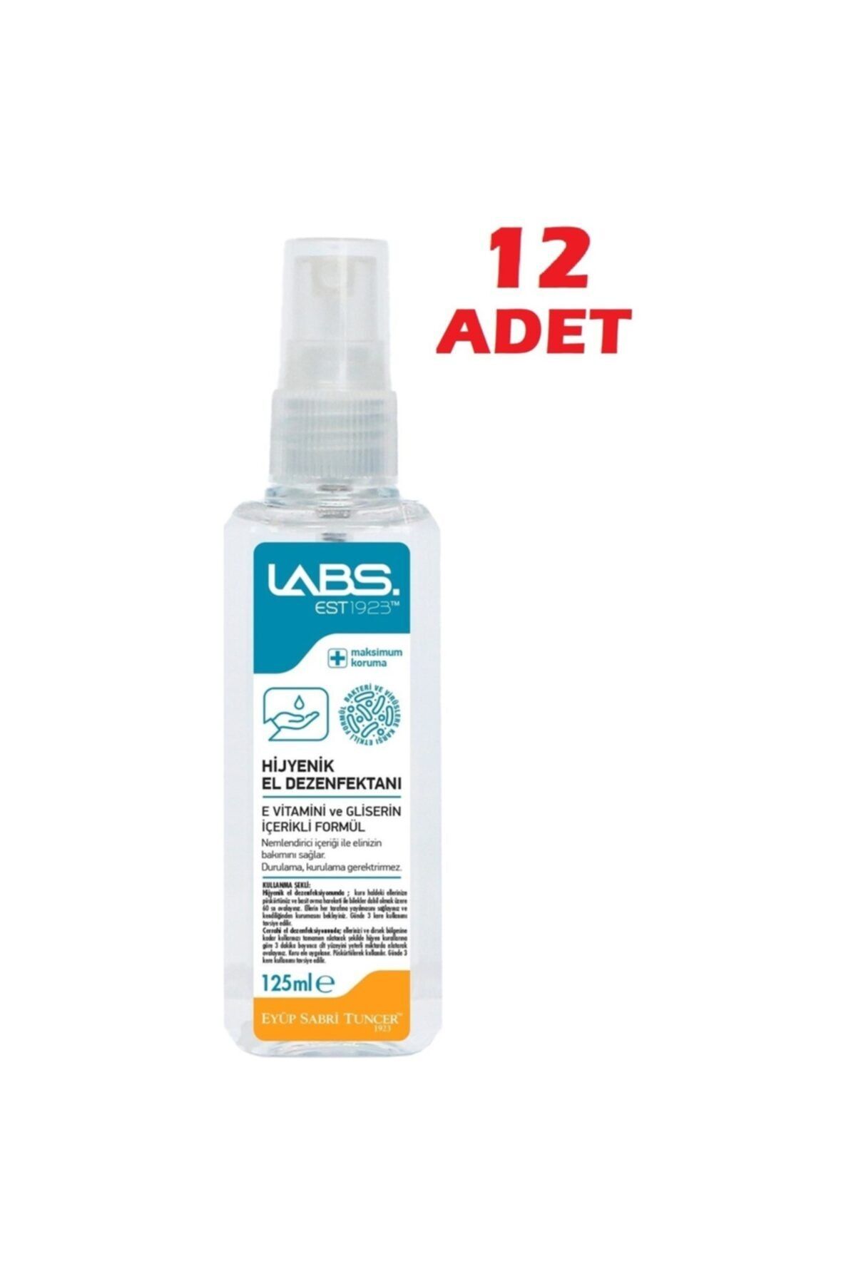 Eyüp Sabri Tuncer Labs El Dezenfektanı 125 Ml X 12