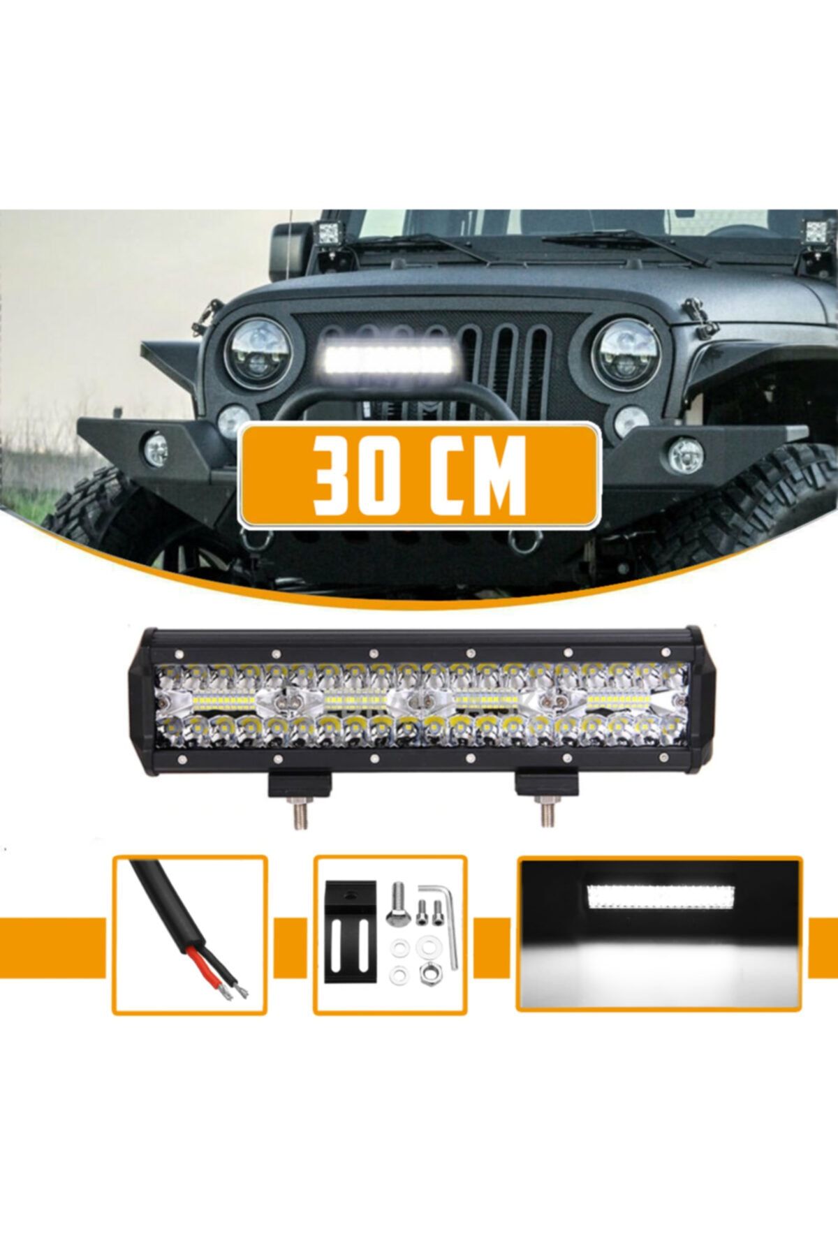 C9 Off Road Üç Sıra 240w 80 Led Lamba 90cm