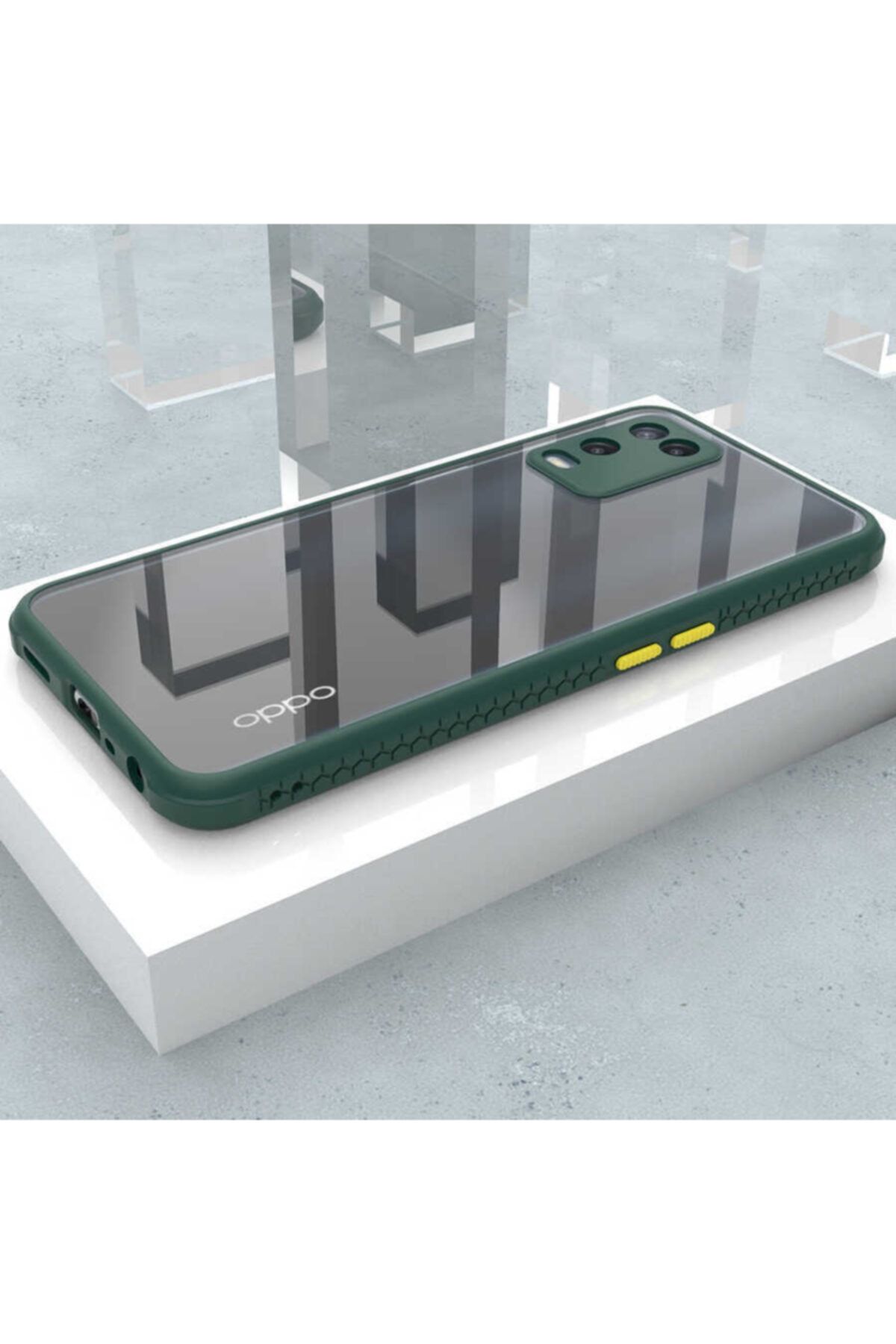 OPPO A54 Kılıf Şeffaf Kristal Darbe Emici Kamera Korumalı Sararmaz Tank Kapak