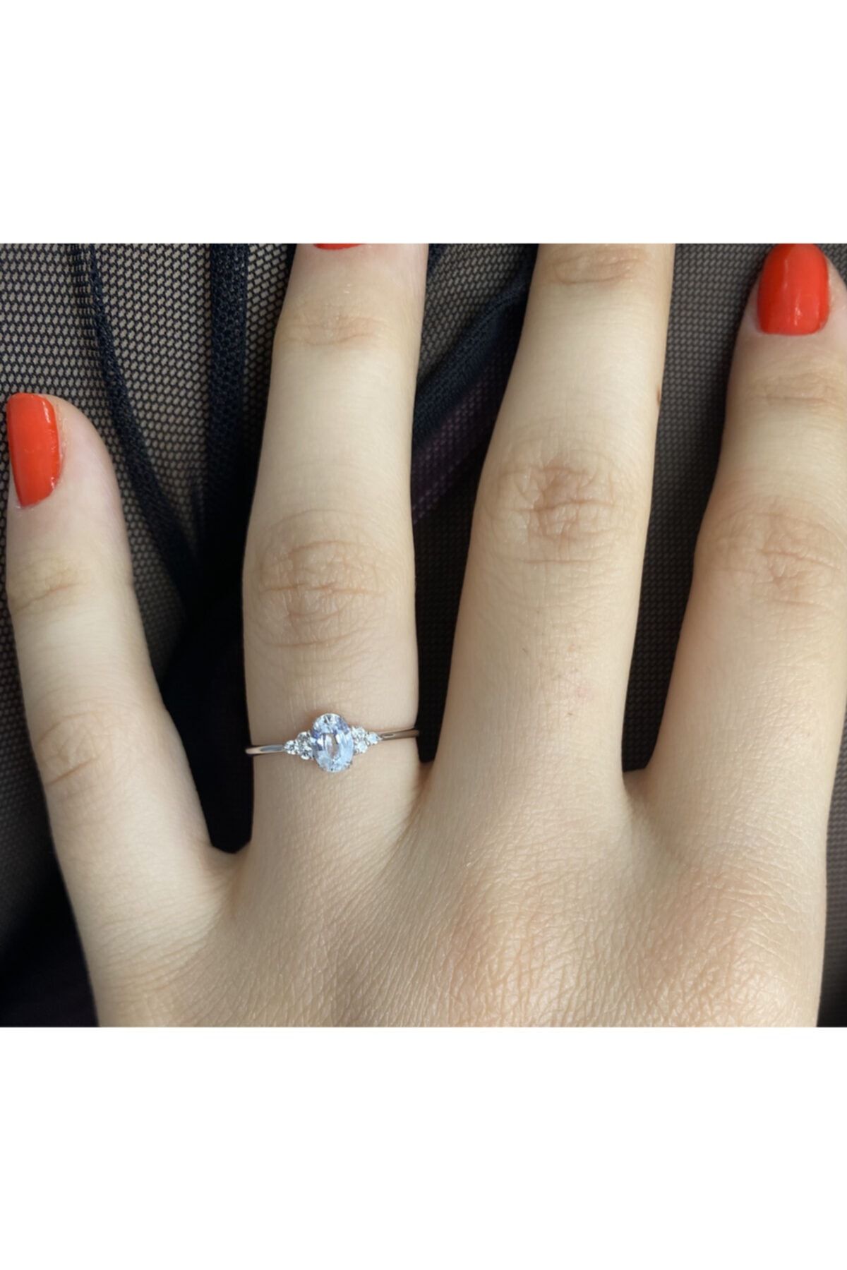 EGE PIRLANTA Vintage Kadın Beyaz Safir Pırlanta 0,53 Karat