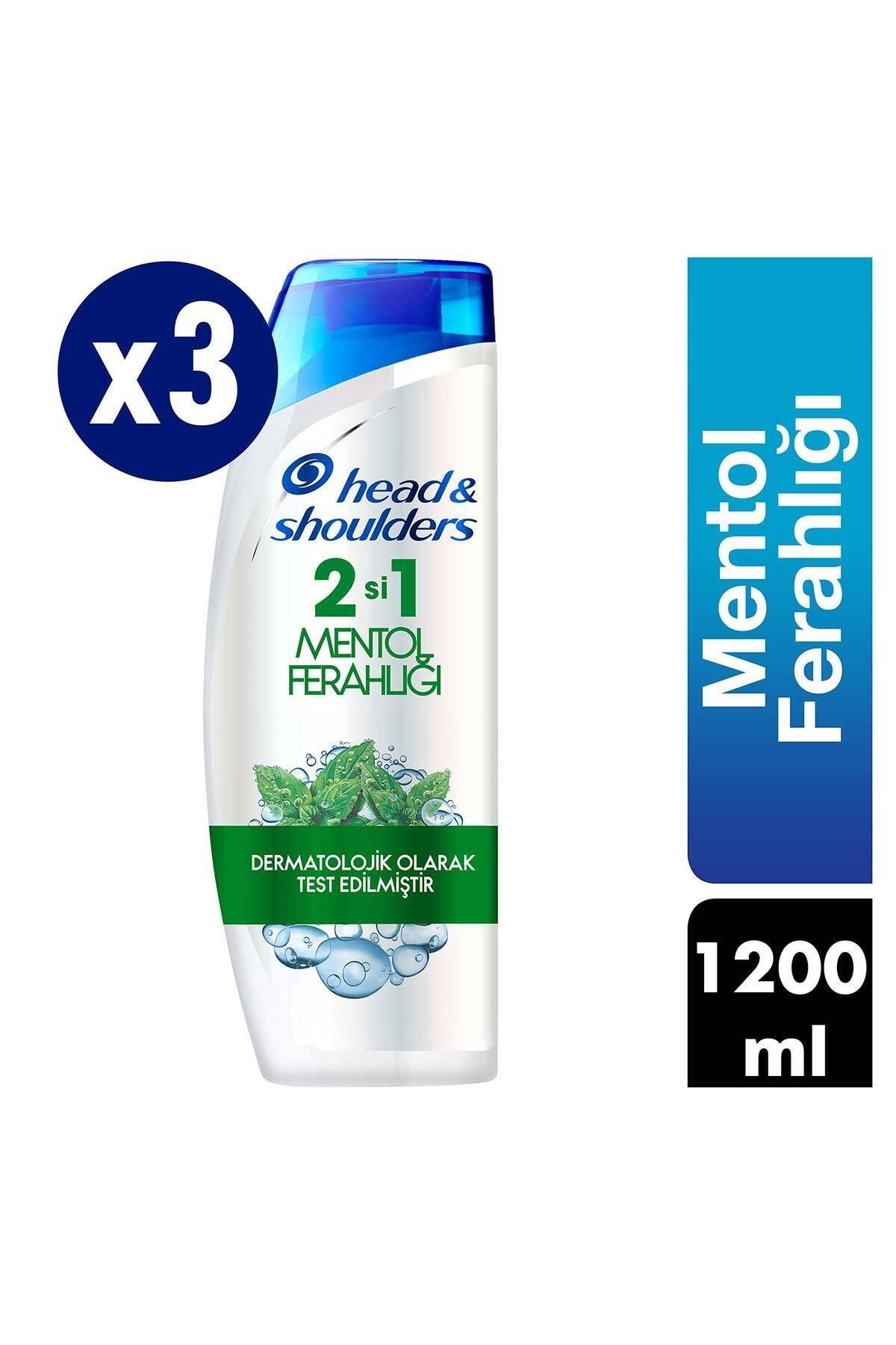 Head&Shoulders Head & Shoulders 2'si 1 Arada Kepek Karşıtı Şampuan Mentol Ferahlığı 400 ml x 3