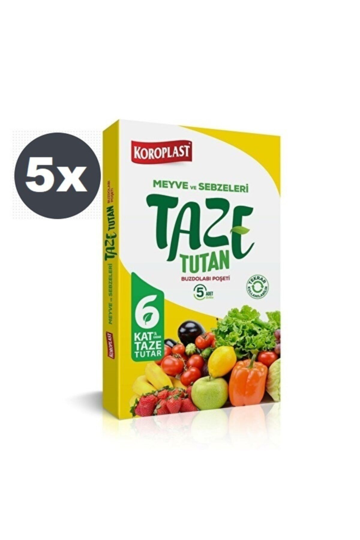 Koroplast Taze Tutan Buzdolabı Poşeti 5'li 5 Paket