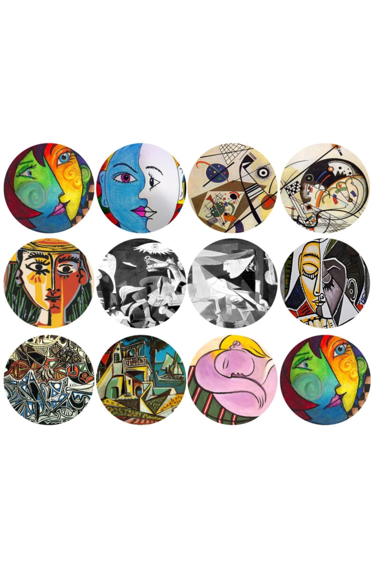 TELLGRAF Pablo Picasso Tabloları Sticker(4x4 Cm)
