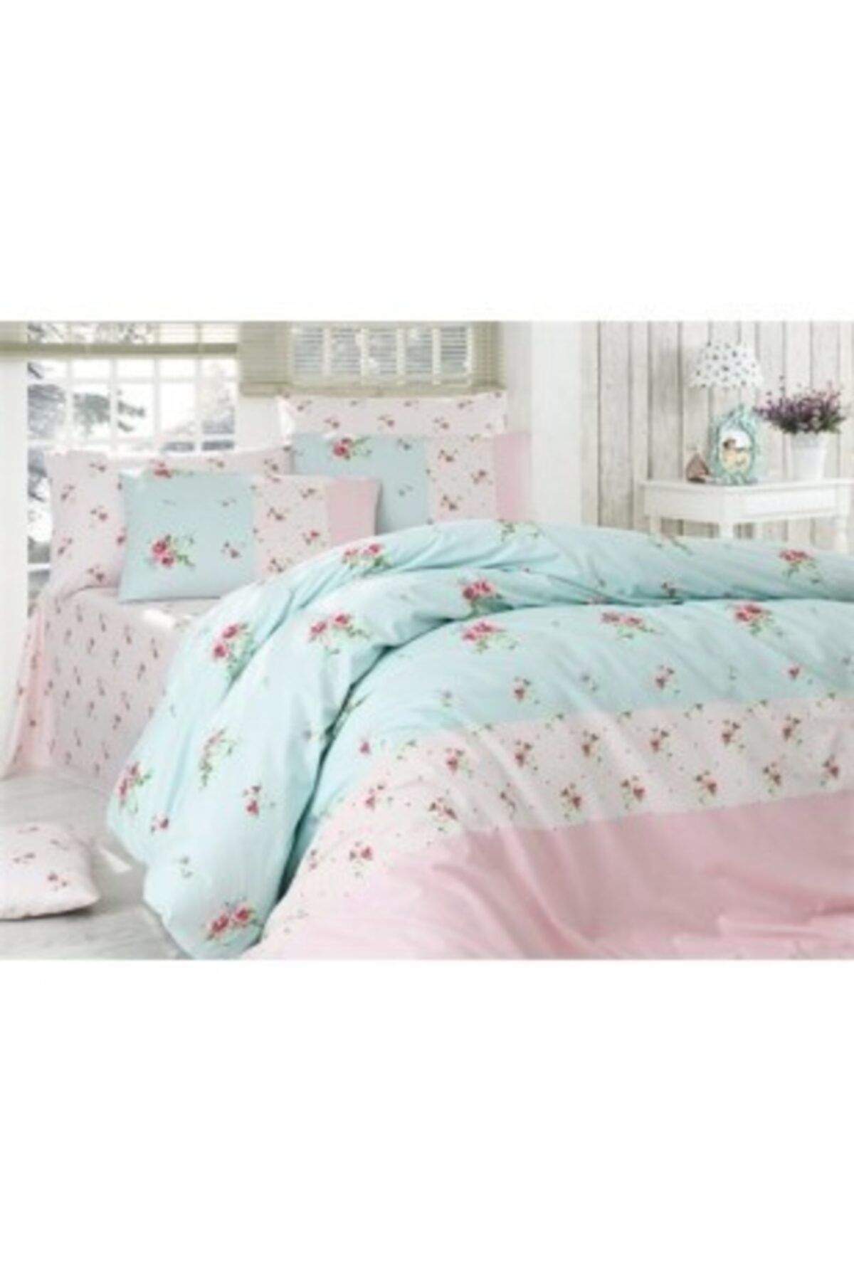 Levn Home Iyi Geceler Istanbul Tek Kişilik Puff Pike Takımı - Rosence Mint