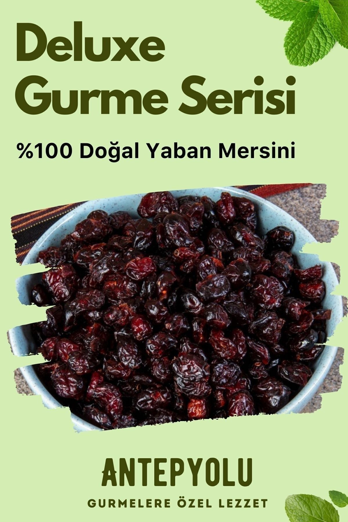 Deluxe Gurme Serisi Taze Çekirdeksiz Yaban Mersini Kurusu Kuru Turna Yemişi Cranberry 60 gr