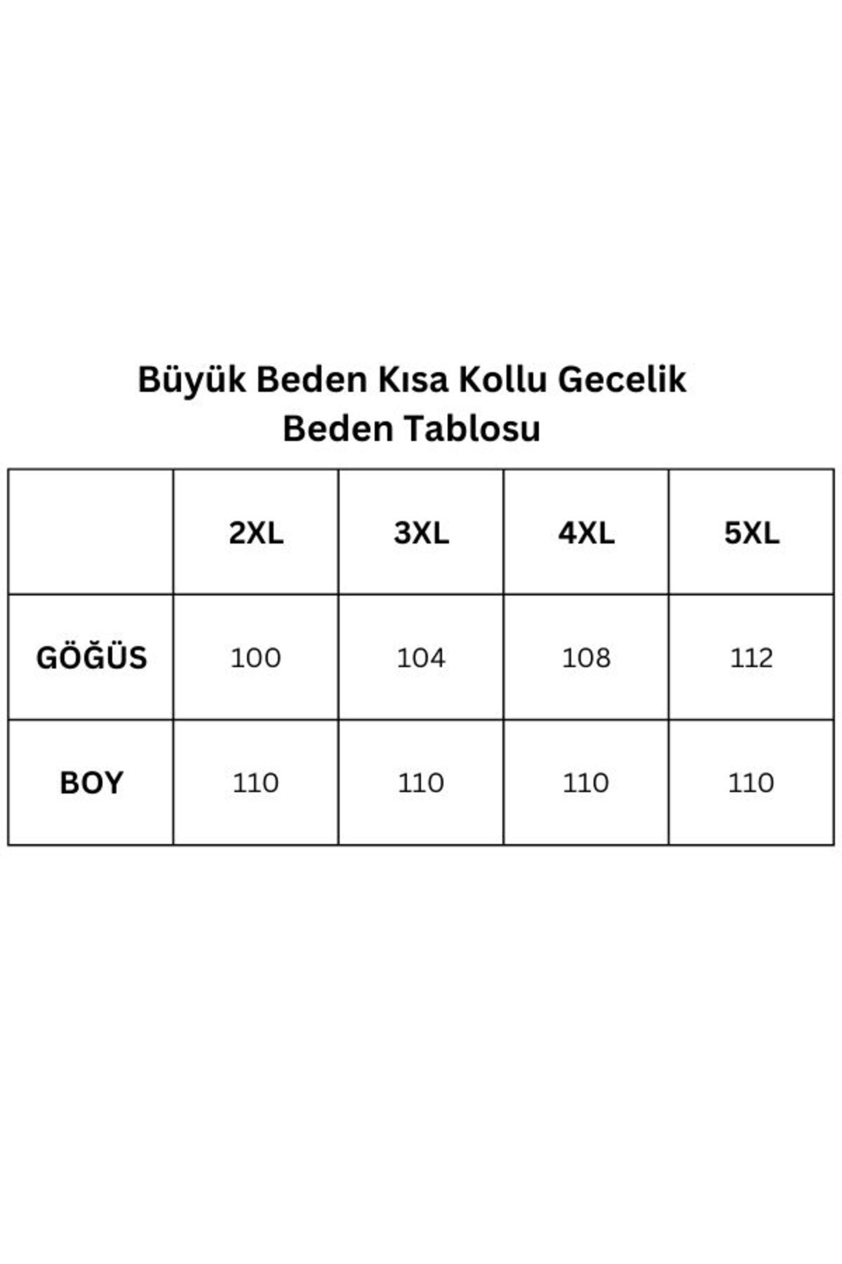 Kadın Büyük Beden Viskon Kumaş Kısa Kollu V Yaka Fiyonk Detaylı Uzun Gecelik - Gülkurusu